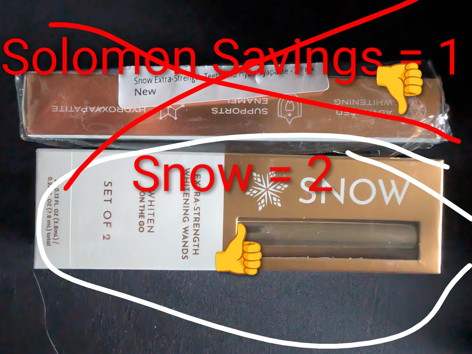 SNOW Extra Strength Teeth Whitening Pen - Hydroxyapatite - 4ml, 2 Pack customer photo 2