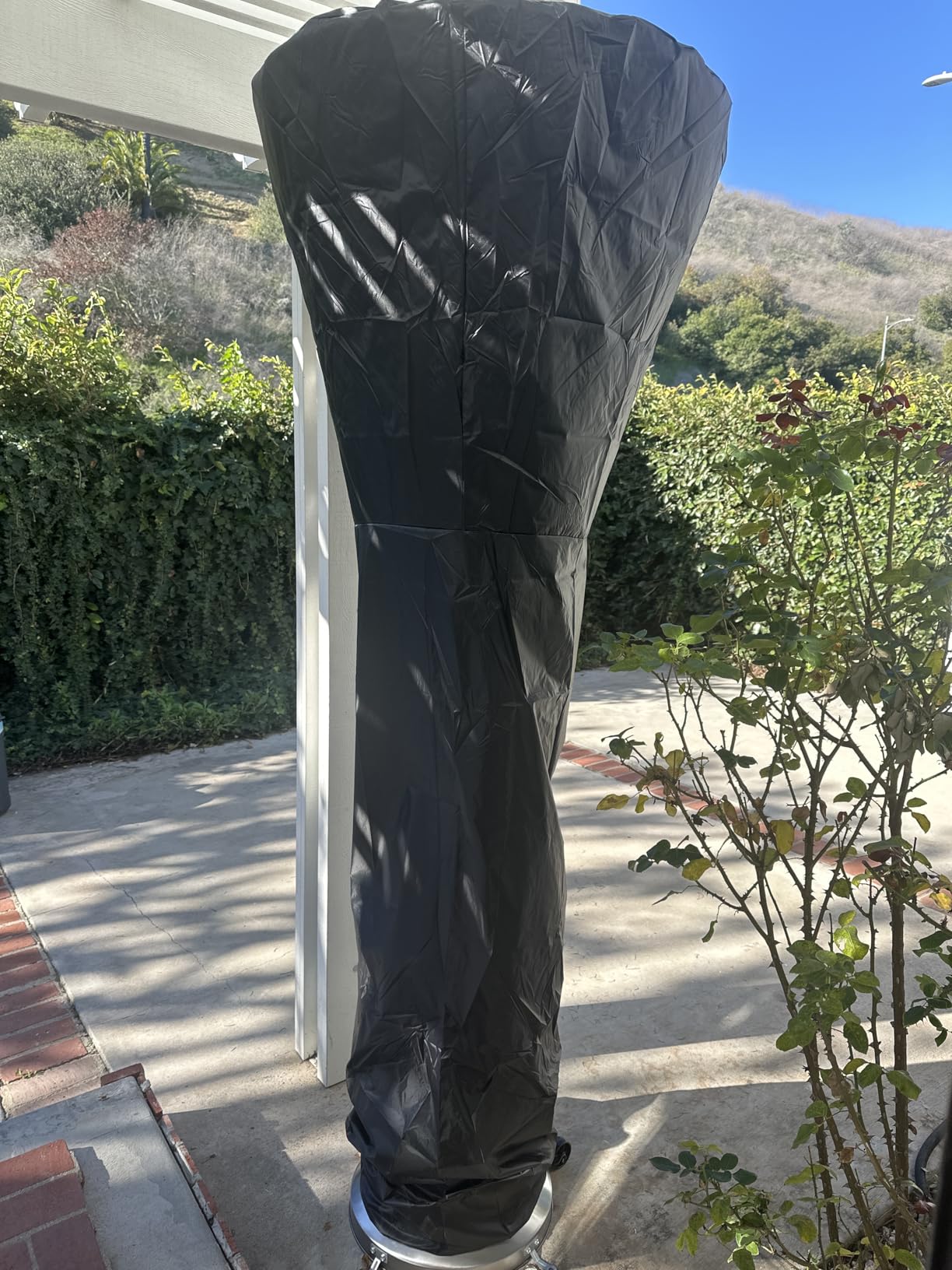 Patio Heater Covers with Zipper and Storage Bag,Waterproof,Dustproof,Wind-Resistant,Sunlight-Resistant,Snow-Resistant,Black,89'' Height x 33