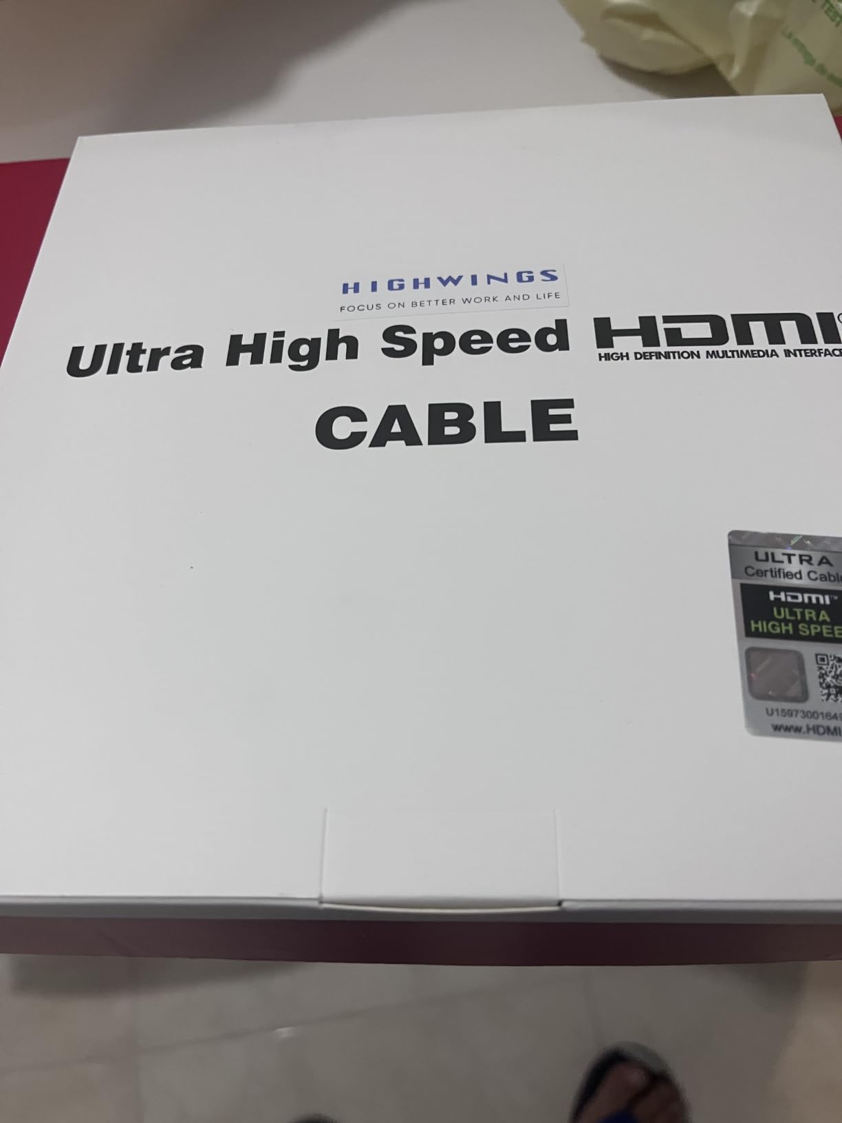 Highwings 8K 10K 4K HDMI Cable 48Gbps 6.6FT/2M, Certified Ultra High Speed customer photo 1