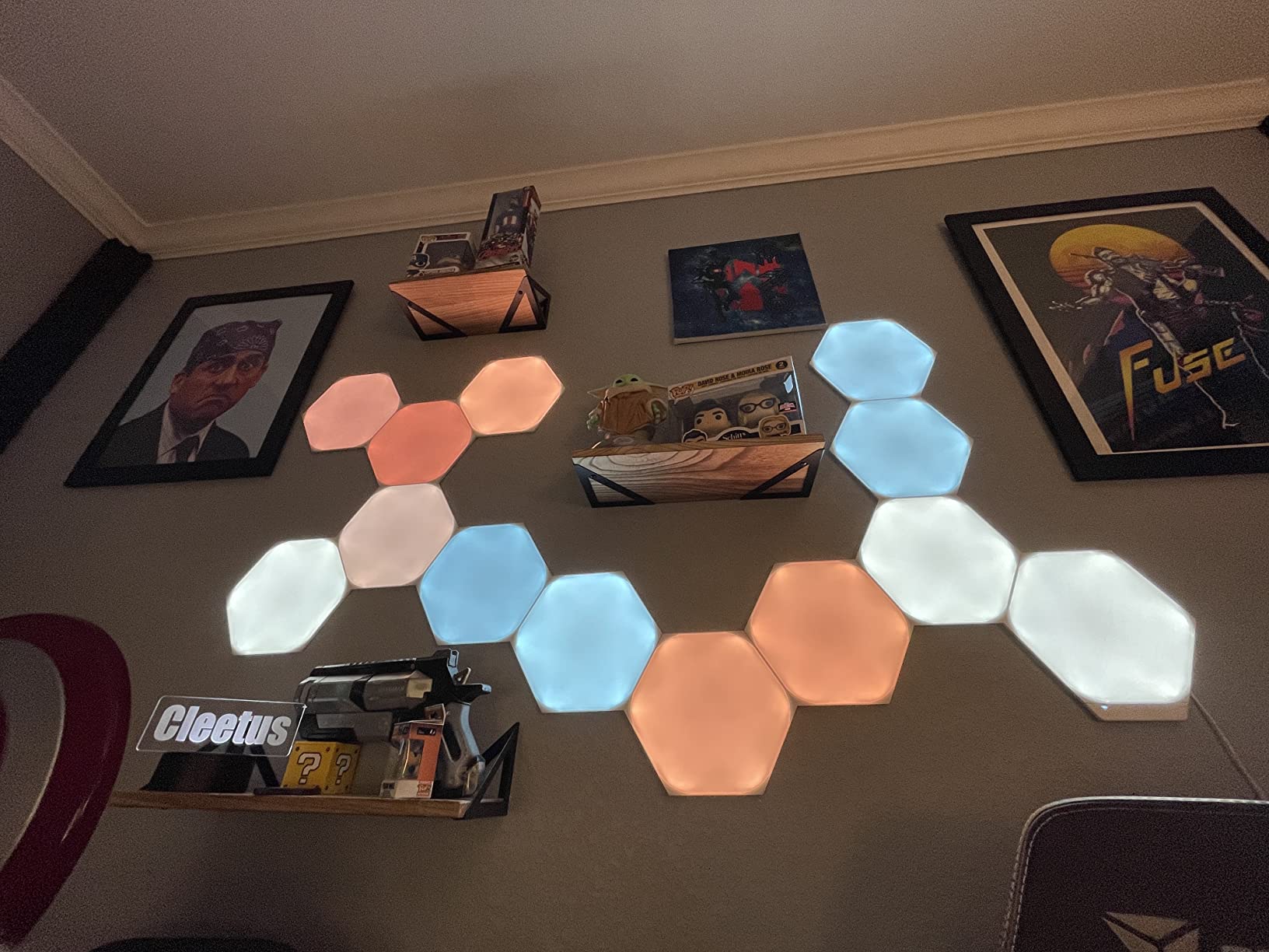 Nanoleaf Shapes Hexagon Lights, Smart RGBW LED Wall Light Panels, 7PK Smarter Kit customer photo 1