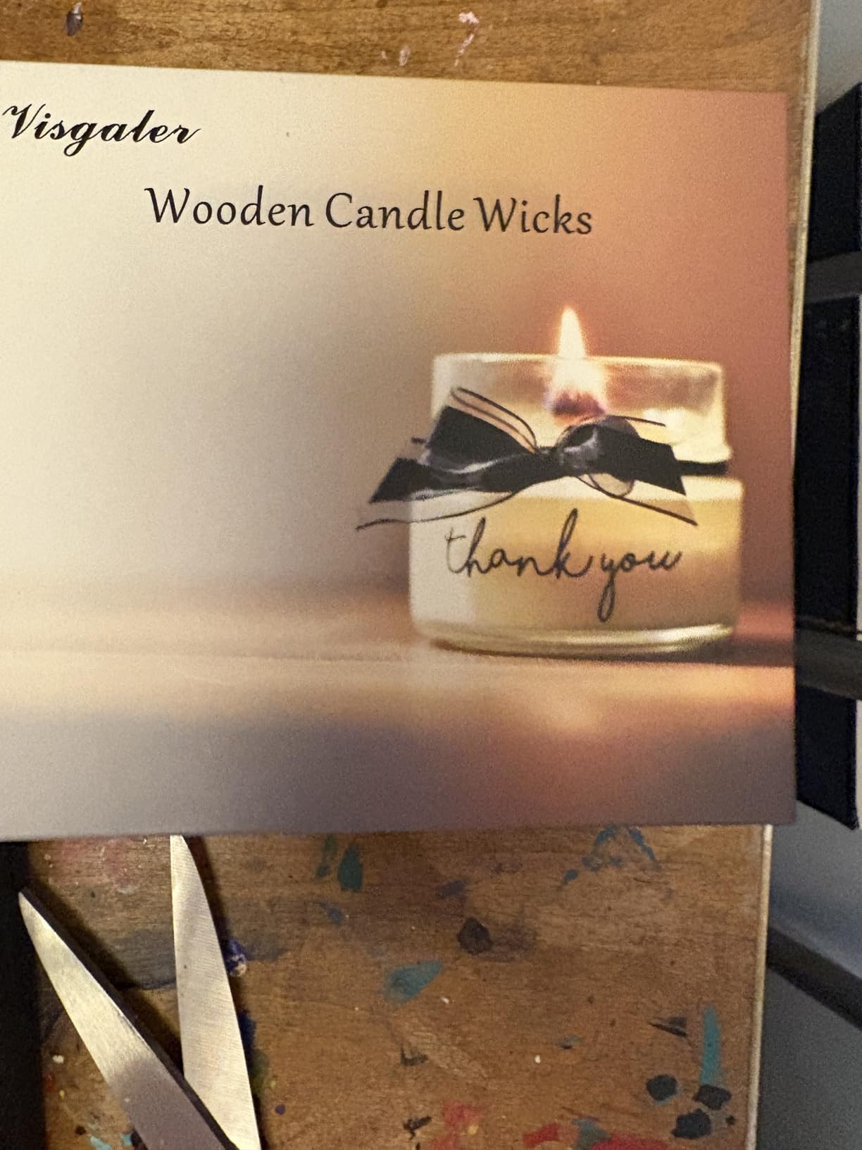 200 Pcs Thicked Wood Candle Wicks for Candle Making, 5.1 X 0.51X 0.06 Inch Upgrade Wood Wicks, Wooden Wicks Box Includes Iron Stander, Glue Dot, and Warning Labels (50 Sets) customer photo 1