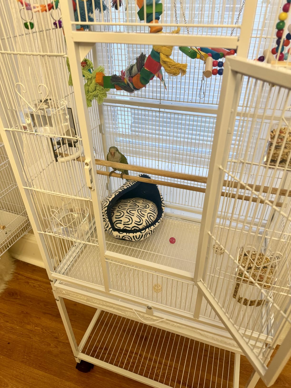 VIVOHOME 54 Inch Wrought Iron Large Bird Cage with Rolling Stand customer photo 1