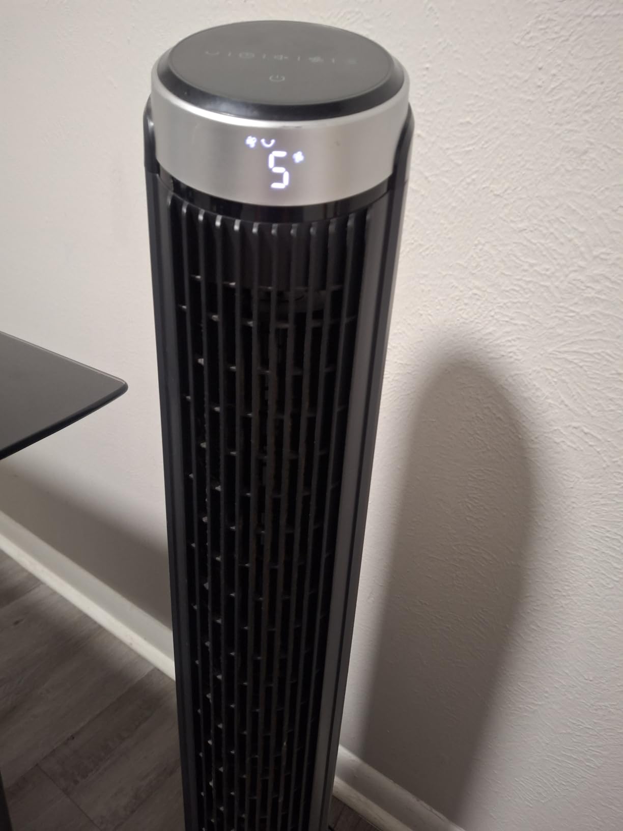 DREO Tower Fan for Bedroom, 90° Oscillating Fans that Blow Cold Air, 26 ft/s Powerful Airflow, 28dB Quiet Fan, 5 Speeds, 4 Cooling Modes, 12H Timer, 40