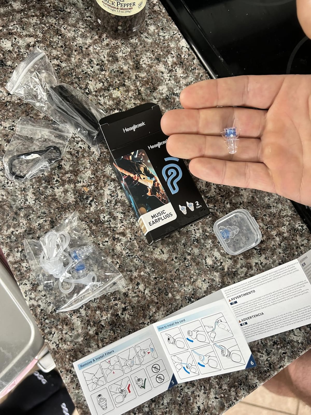 Hearprotek Concert Ear Plugs, 2Pairs Reusable high Fidelity Musician Ear Plugs for Concerts Loud Music-Noise Reduction Ear Protection earplugs for Rave,Festival,Music,Tinnitus Relief customer photo 2