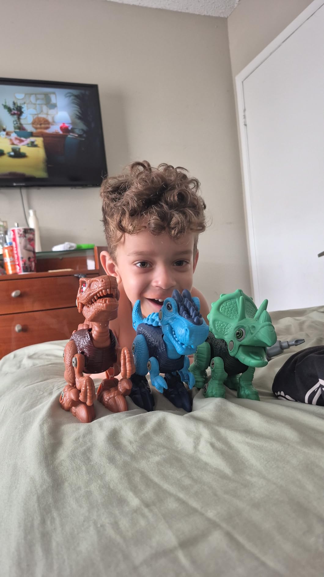 Take-Apart Dinosaur Toys for Boy 4-6: 85 Piece 3 Pack Dino & Electric Drill customer photo 2