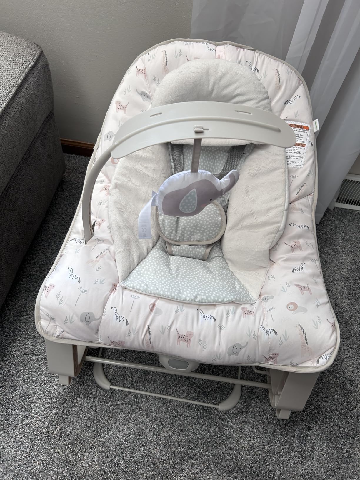 Ingenuity Keep Cozy 3-in-1 Grow with Me Vibrating Baby Bouncer, Seat & Infant to Toddler Rocker, Vibrations & -Toy Bar, 0-30 Months Up to 40 lbs (Weaver) customer photo 1