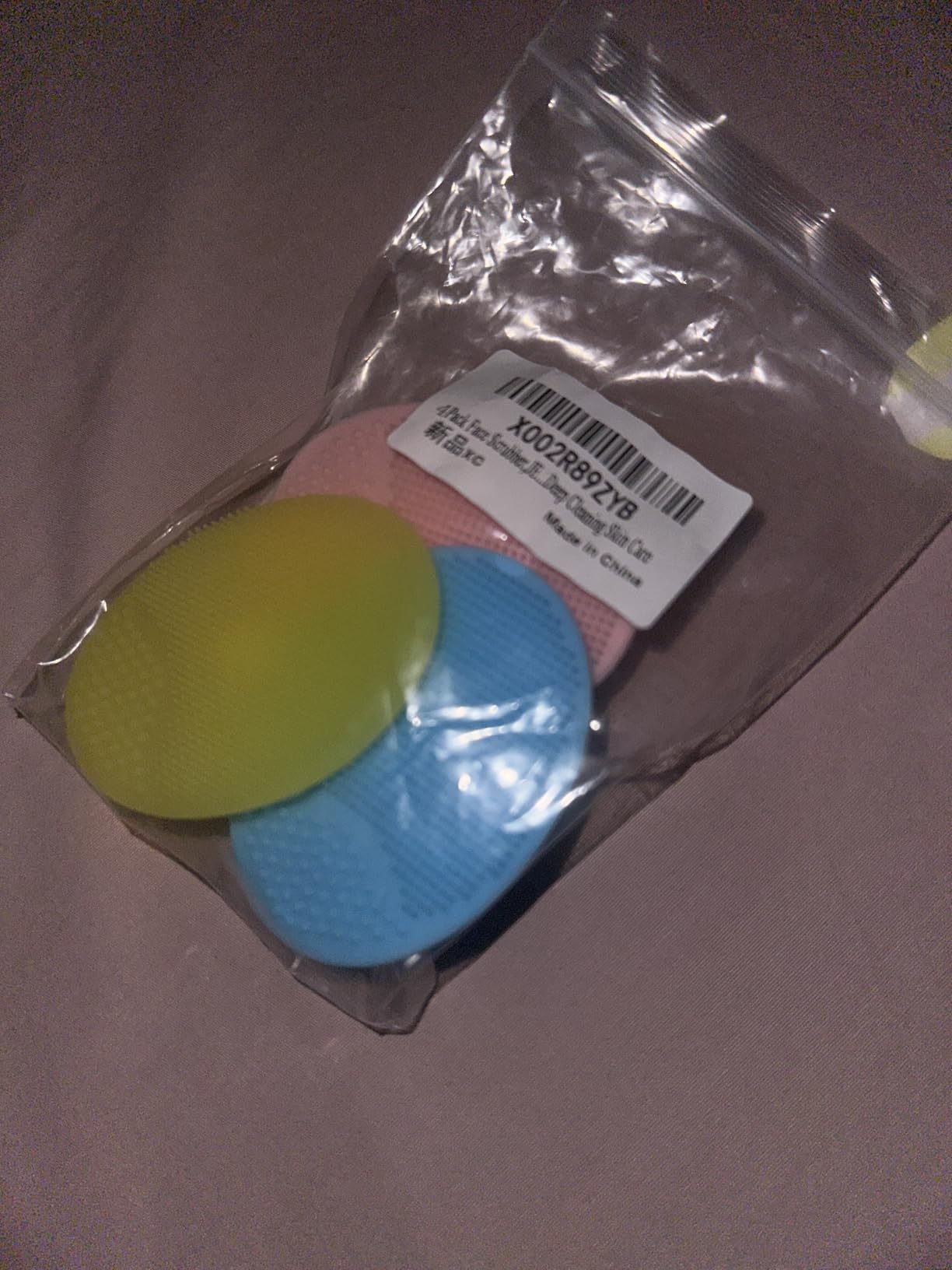 4 Pack Face Scrubber,JEXCULL Soft Silicone Facial Cleansing Brush Face Exfoliator Blackhead Acne Pore Pad Cradle Cap Face Wash Brush for Deep Cleaning Skin Care customer photo 2