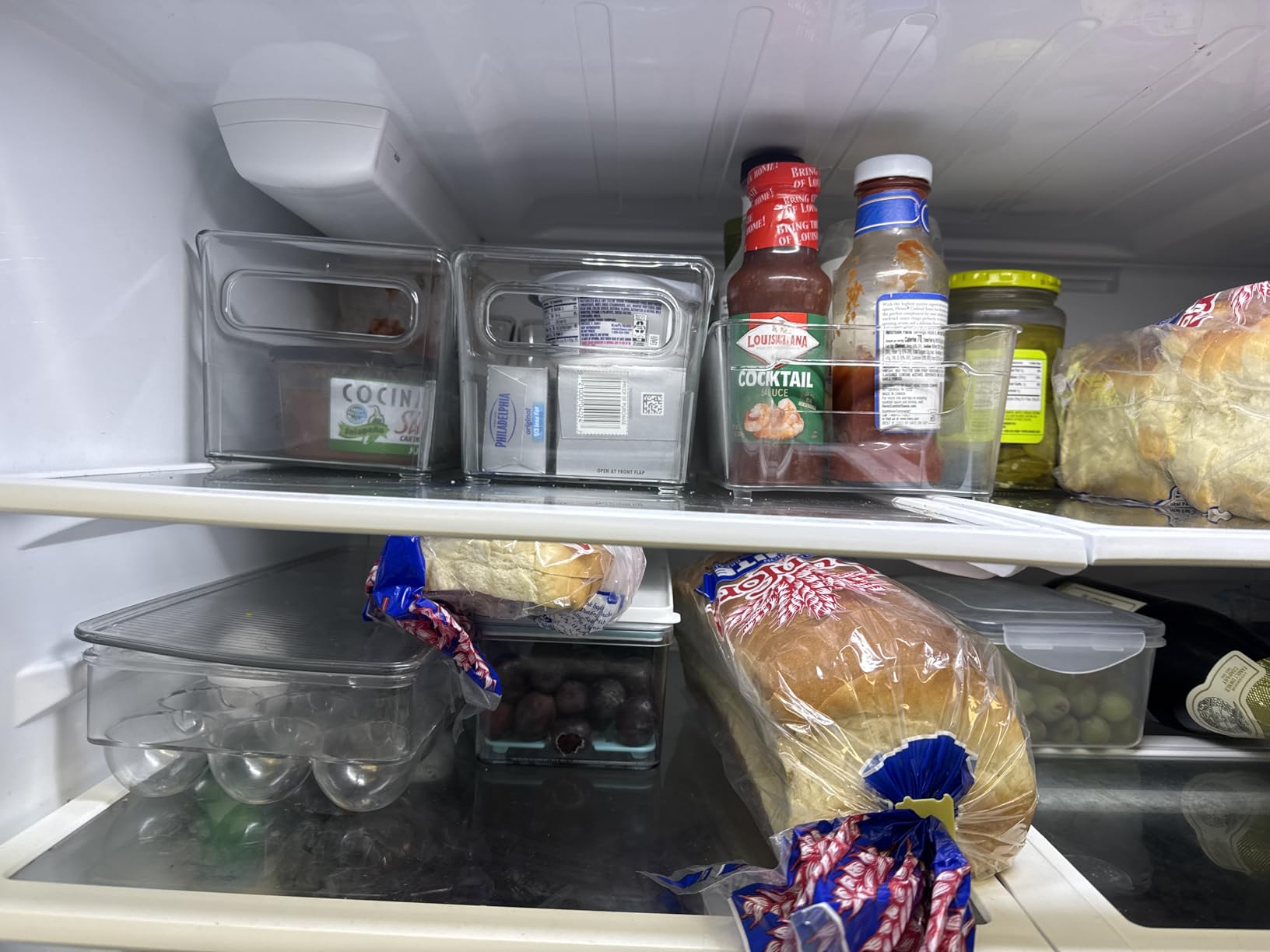 Stackable Refrigerator Organizer Bins, 6 Pack Clear Kitchen Organizer Container Bins with Handles and 20 PCS Plastic Bags for Pantry, Cabinets, Shelves, Drawer, Freezer - Food Safe, BPA Free 10