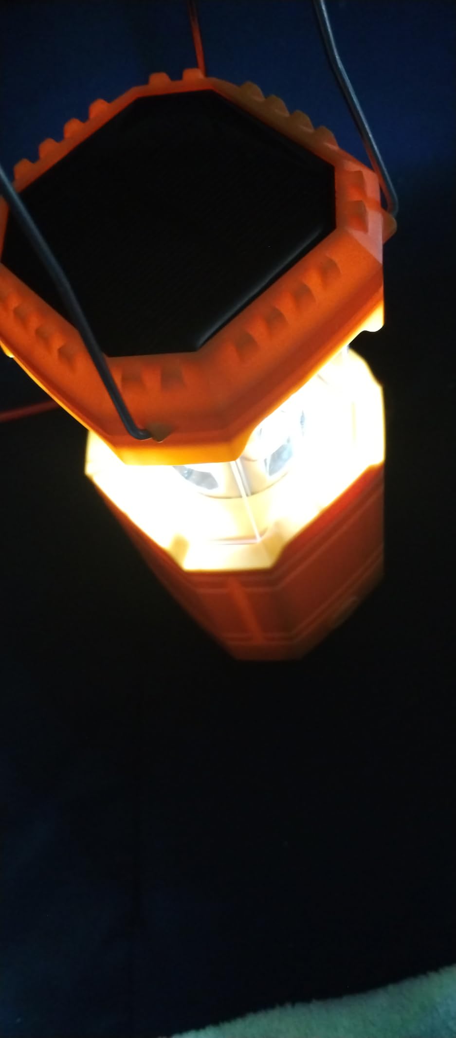 Electric LED Camping Lantern, Portable 3000mAh Solar Hand Crank Flashlight customer photo 1