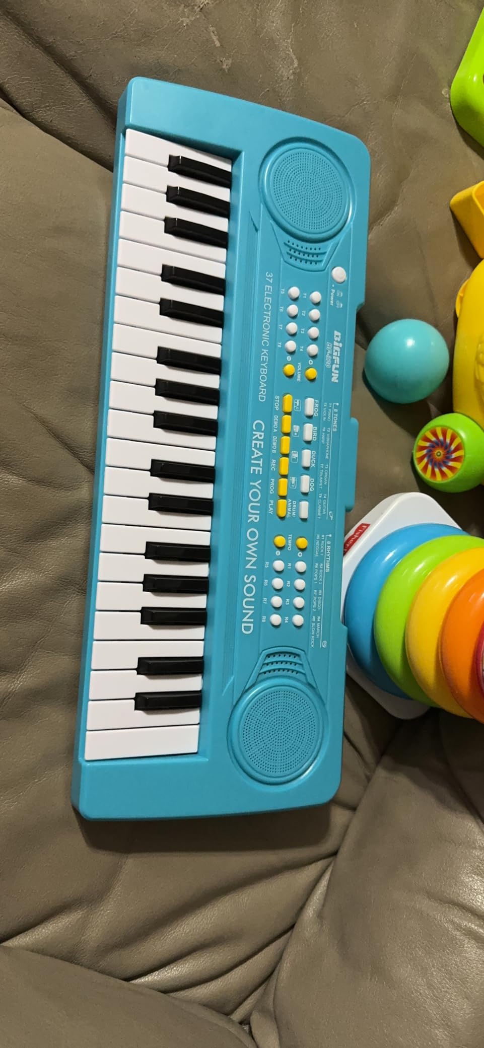 Keyboard Piano for Kids, BIGFUN 37 Keys Toddler Piano Instrument Toy, Blue customer photo 1