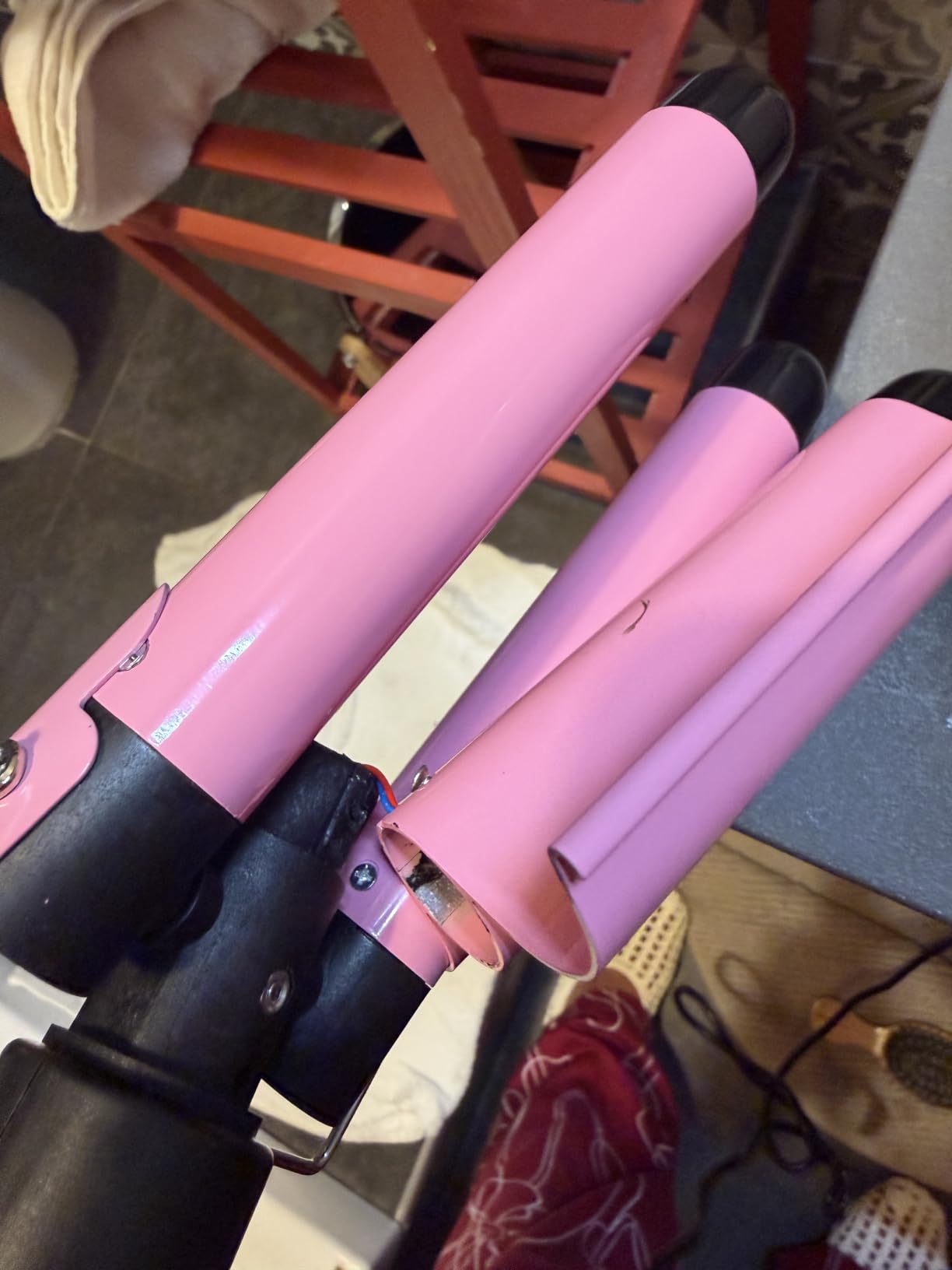 TOP4EVER 3 Barrel Curling Iron, 1-Inch Hair Crimper Tool for Women customer photo 1