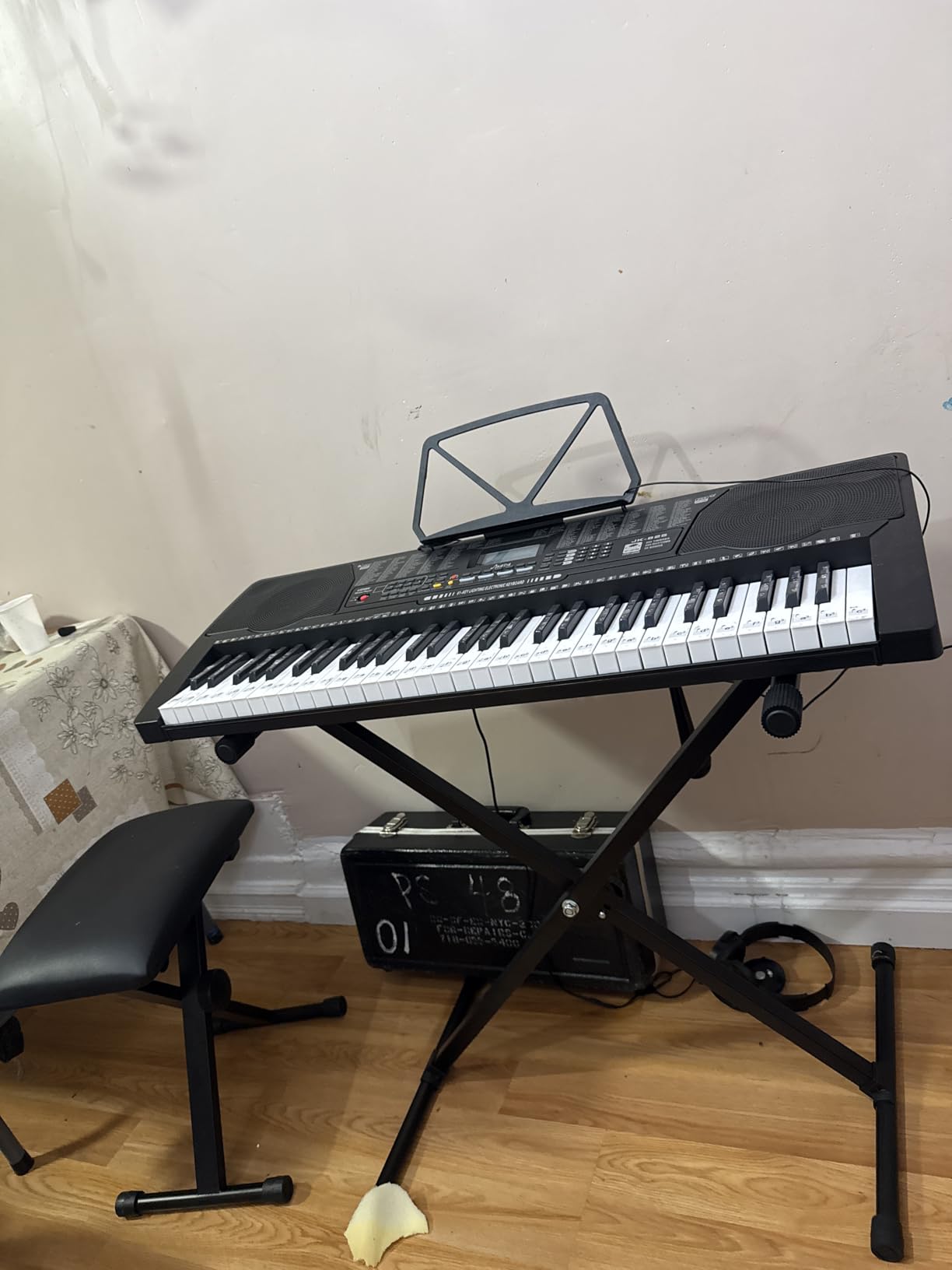 JIKADA 61 Key Portable Electronic Keyboard Piano,3 Teaching Modes customer photo 1