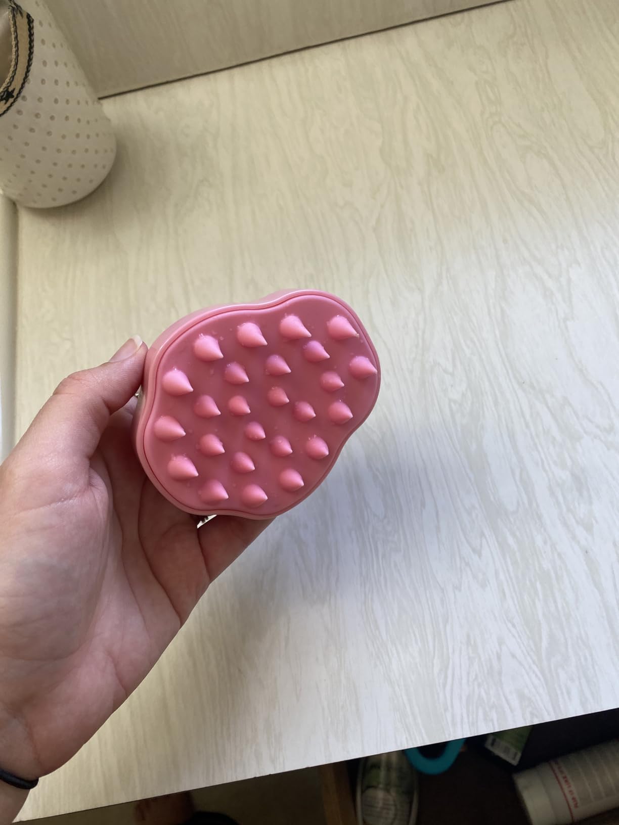 URTHEONE Soft Silicone Hair Scalp Massager Shampoo Brush for Wet Dry Oily Curly Straight Thick Thin Rough Long Short Natural Men Women Kids Pets Hair Care Tools（Pink customer photo 1