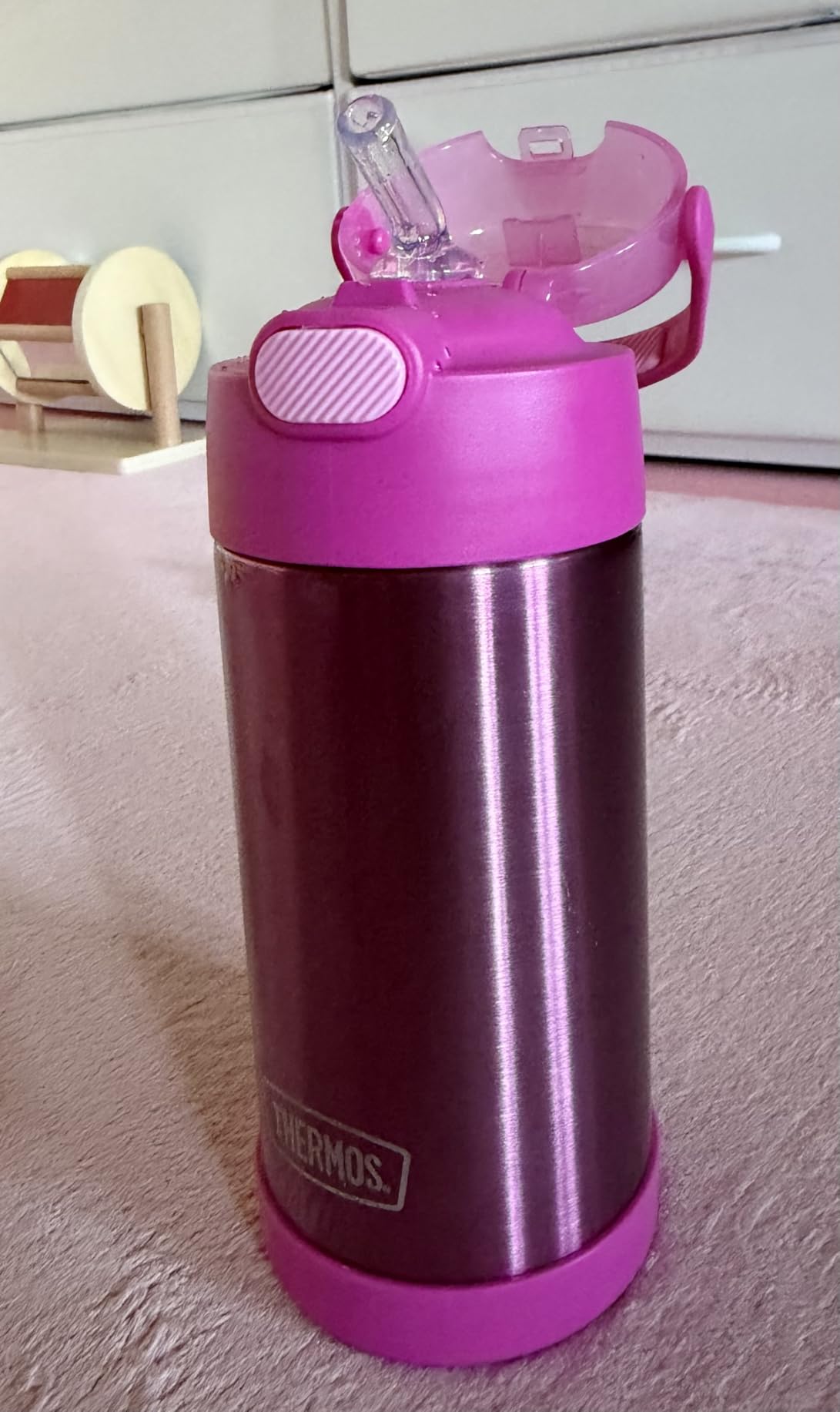 THERMOS FUNTAINER Water Bottle with Straw, 12oz, Blue/Green customer photo 2