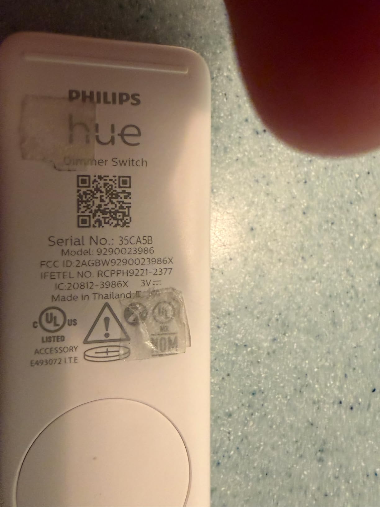 Philips Hue Smart Dimmer Switch Remote, 1-Pack, White | Turns Hue Lights On and Off, Dims or Brightens, Smart Home Control, Requires Bridge, Easy No-Wire Installation customer photo 1