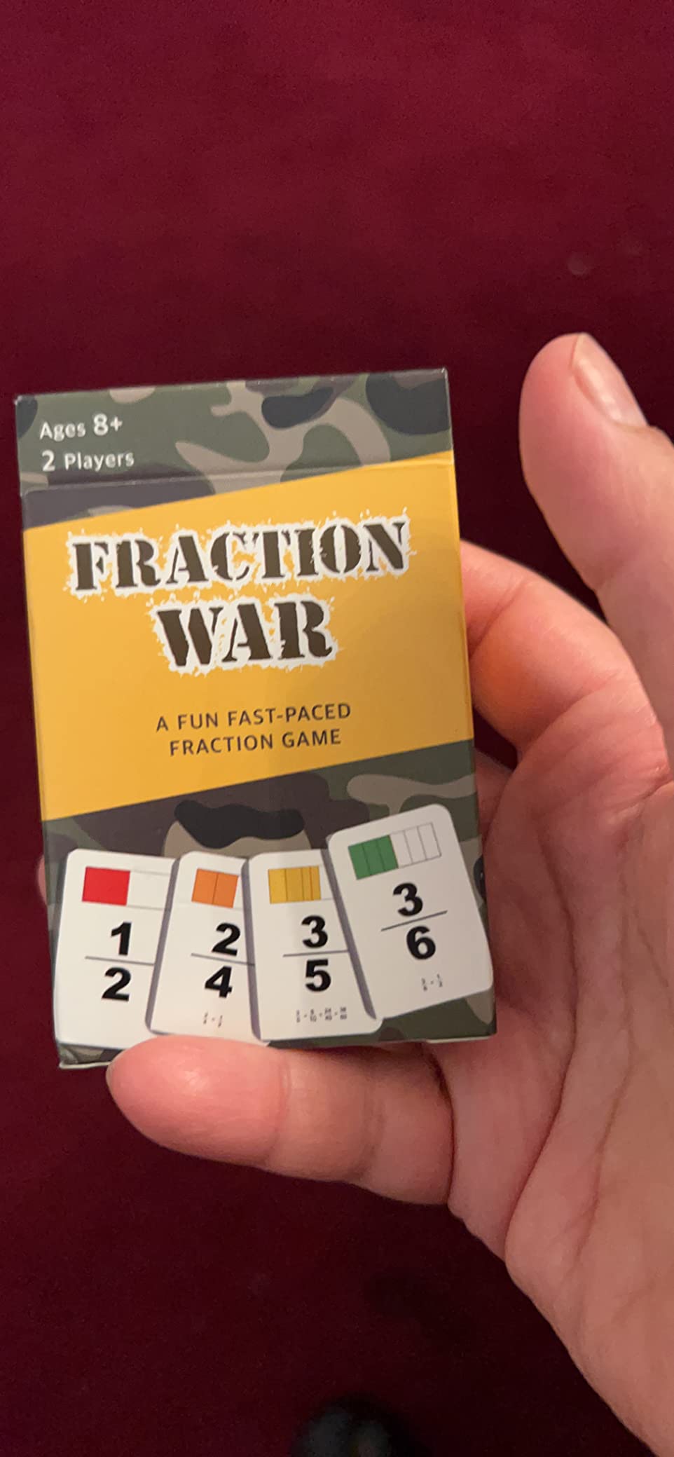 Fraction War Fun Math Game to Learn, Compare and Simplify Fractions for 2nd to 5th Grade (1 Pack) - Standard Edition customer photo 1