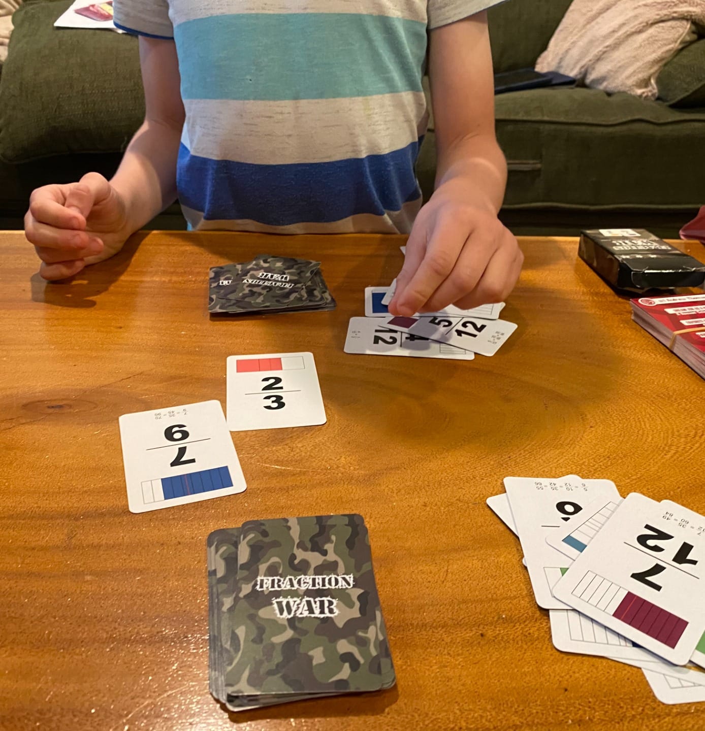 Fraction War Fun Math Game to Learn, Compare and Simplify Fractions for 2nd to 5th Grade (1 Pack) - Standard Edition customer photo 2