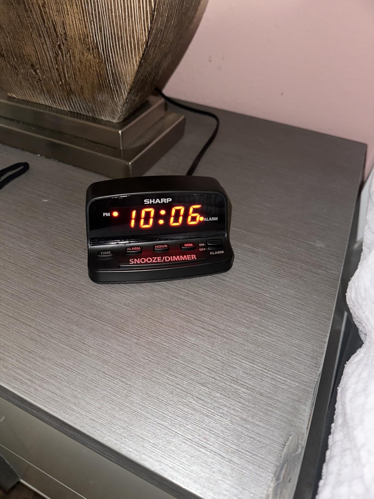 Sharp Digital Alarm Clock with Keyboard Controls, Large Snooze, Red LED customer photo 1