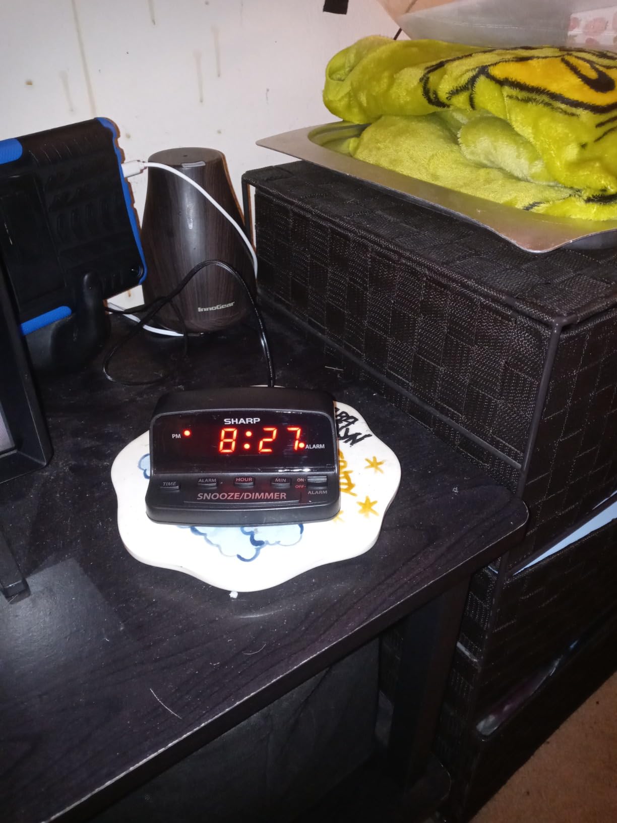 Sharp Digital Alarm Clock with Keyboard Controls, Large Snooze, Red LED customer photo 2