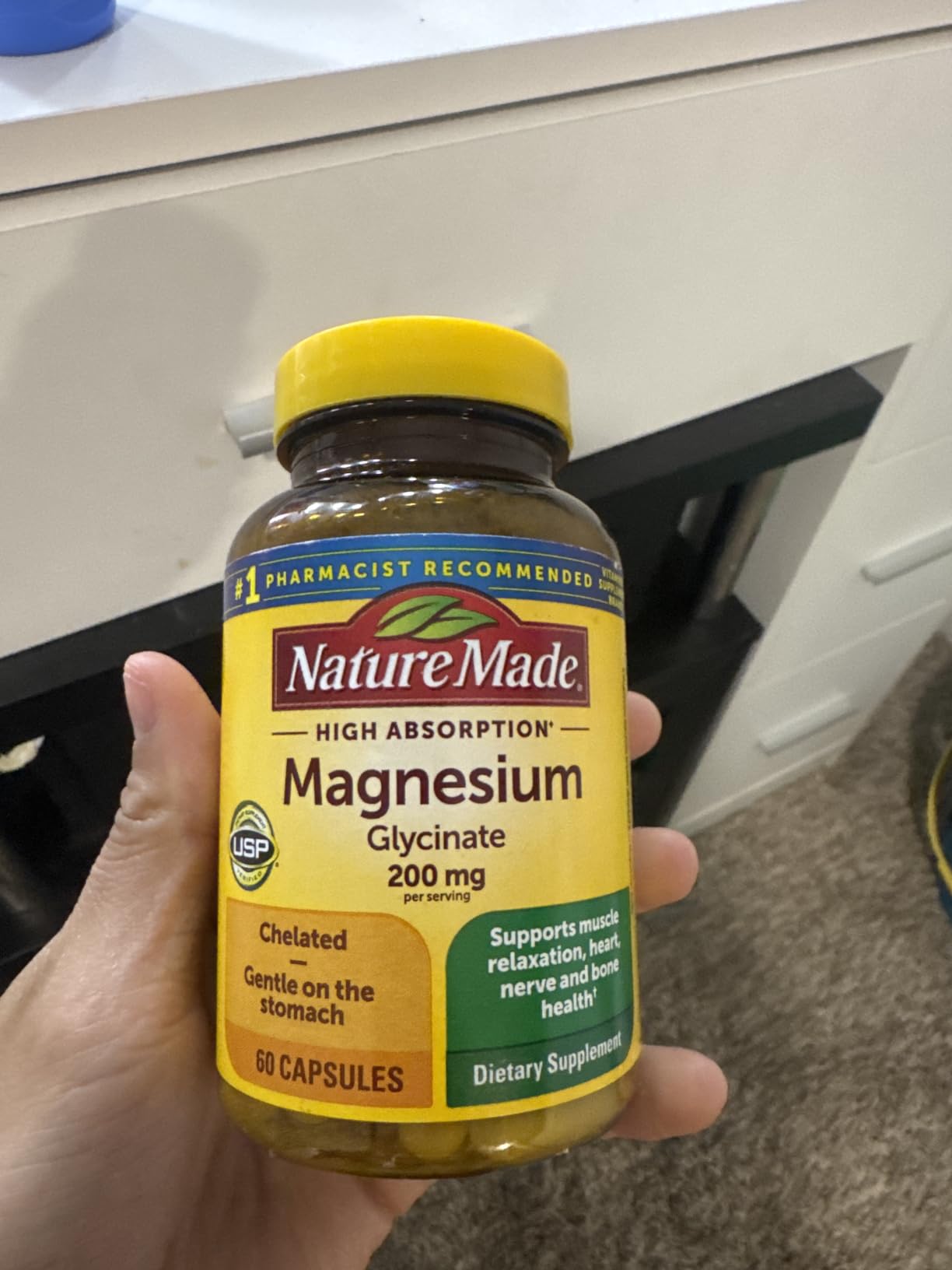 Nature Made Magnesium Glycinate 200 mg per Serving, 60 Capsules customer photo 1