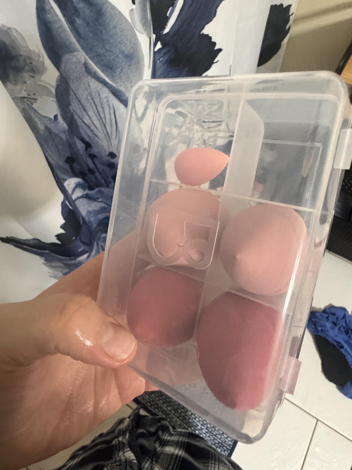 Makeup Sponge Set BS-MALL with Storage Case 7 Pcs for Liquid, Cream, and Powder,SAVE Foundation with 1 Mini Makeup Sponge For Travel Daily Use (A-Pink) customer photo 1