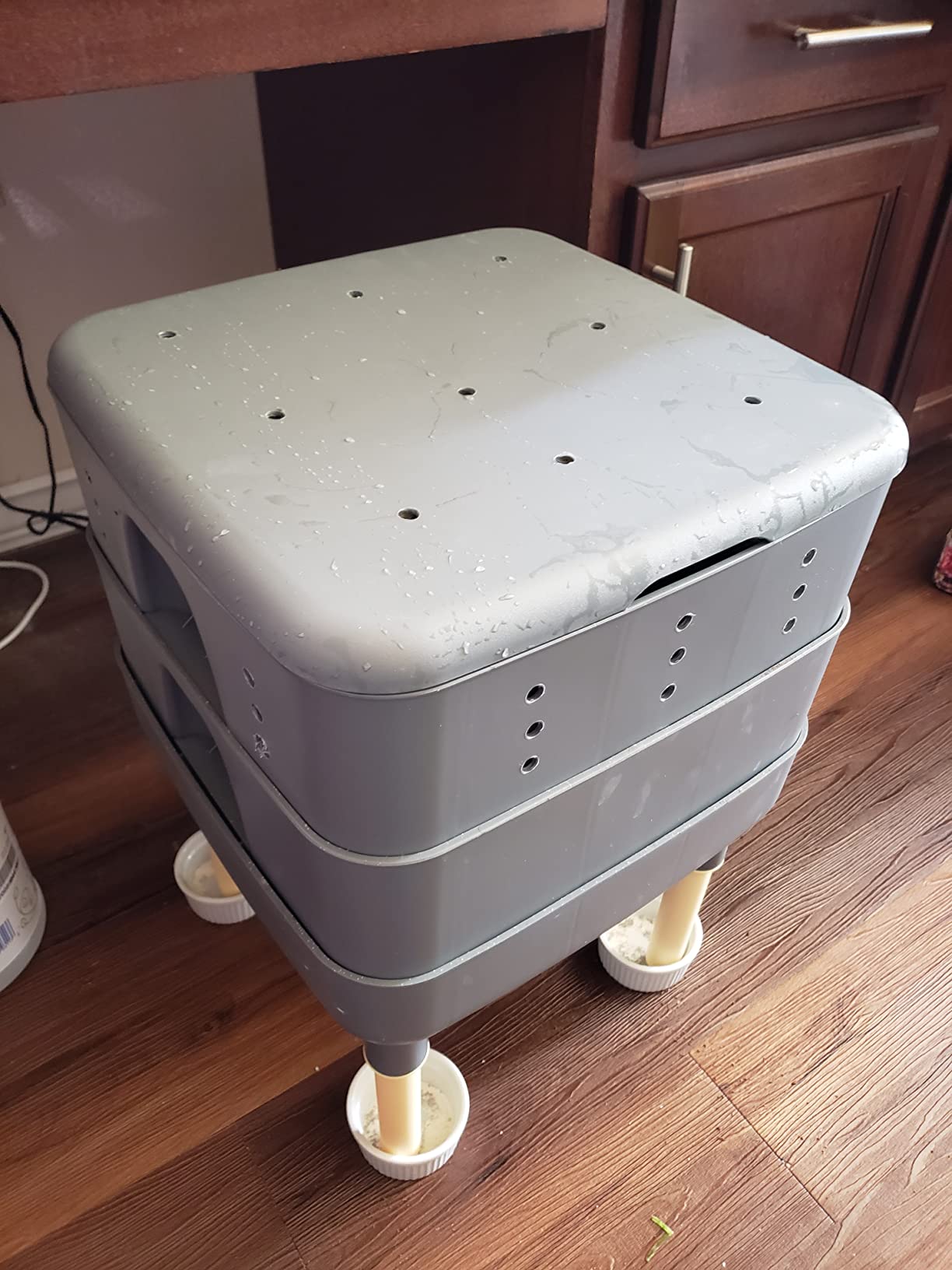 FCMP Outdoor - The Essential Living Composter, 2-Tray Worm Vermicomposter Bin (HF-LC4000v2-GRN) Green customer photo 2