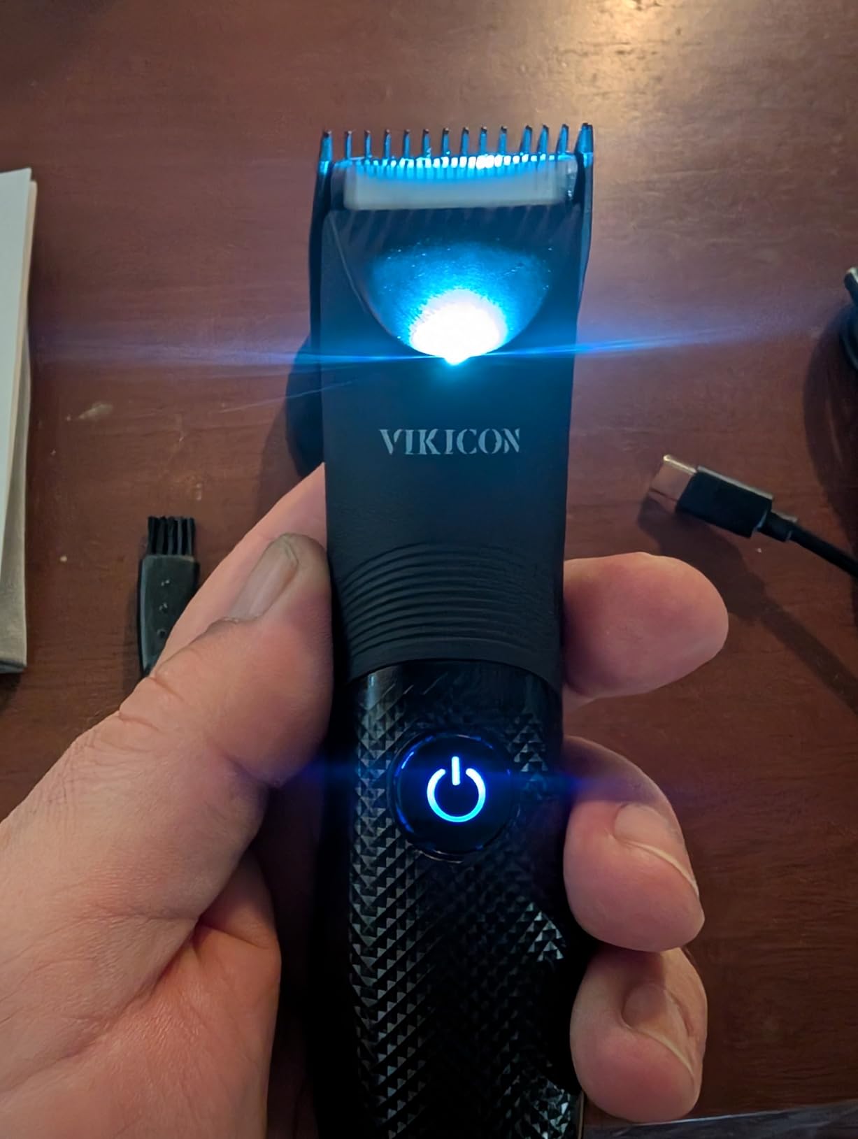 VIKICON Manscape Trimmer for Men, No Nicks Electric Body/Ball/Pubic Shaver customer photo 1