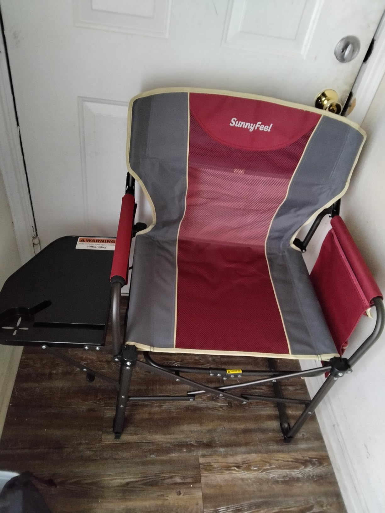 SUNNYFEEL Oversized Camping Chair Portable Directors Chairs with Side Table customer photo 2