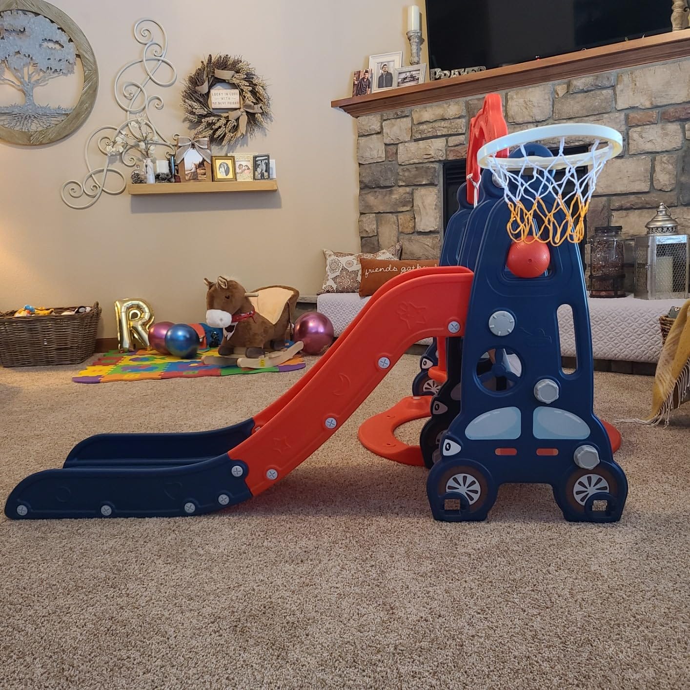 NYEEKOY 4 in 1 Slide Swing Set and Kids Slide for 3+ customer photo 2