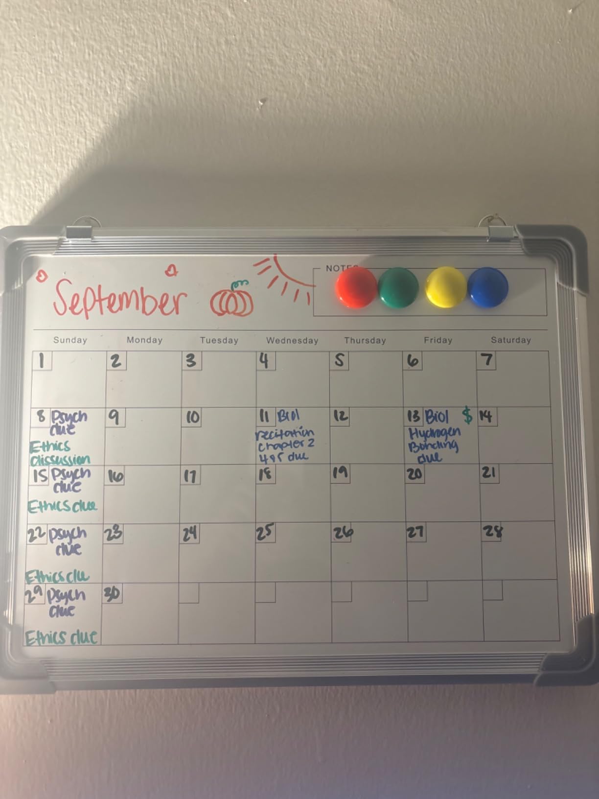 Weekly Calendar Whiteboard for Wall, Dry Erase Board, Magnetic White Board customer photo 2