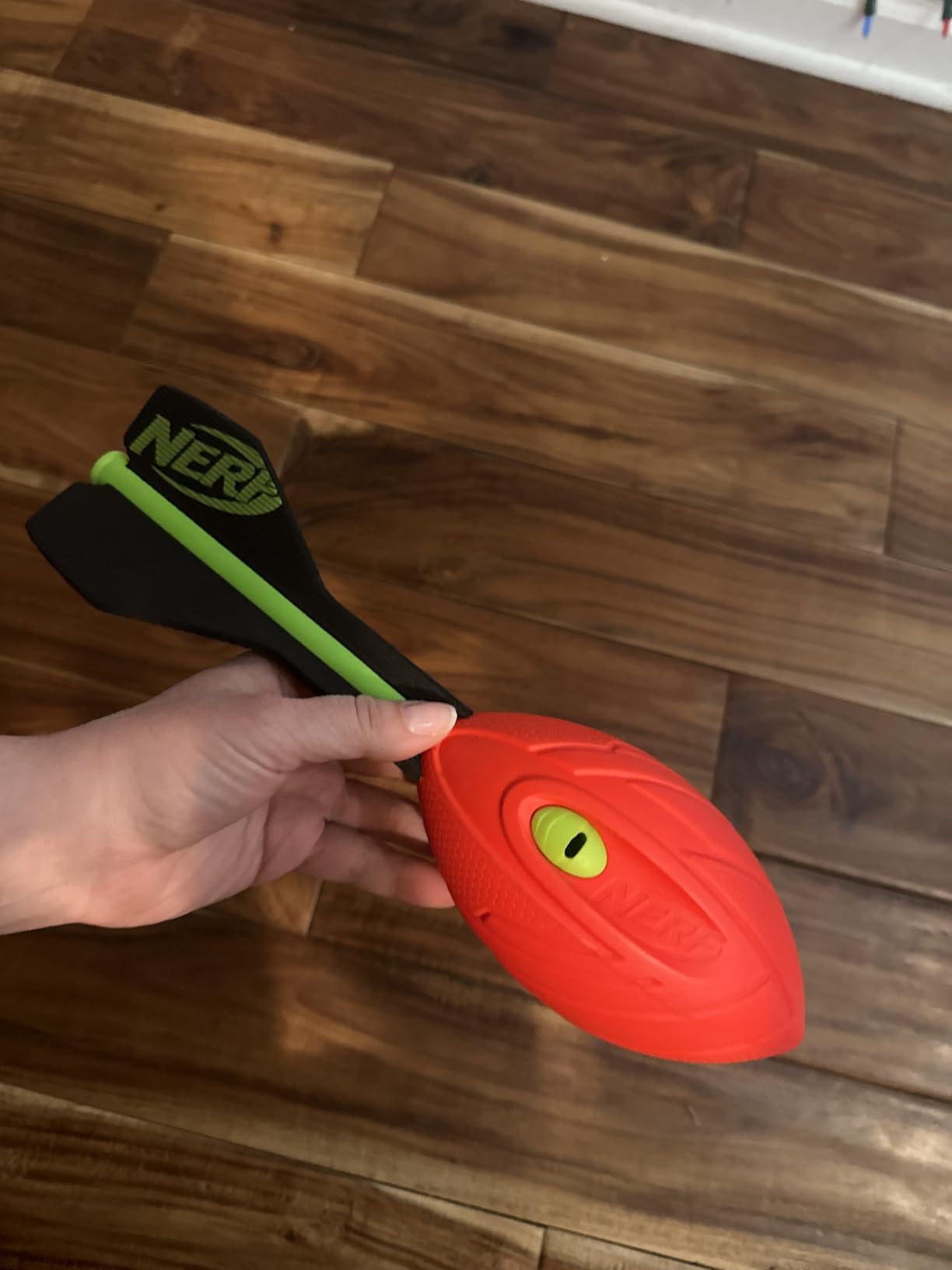 Nerf Vortex Aero Howler Neon Foam Ball, Classic Long-Distance Football, Flight-Optimizing Tail, Whistling Sound, Indoor & Outdoor Fun (Amazon Exclusive) customer photo 2