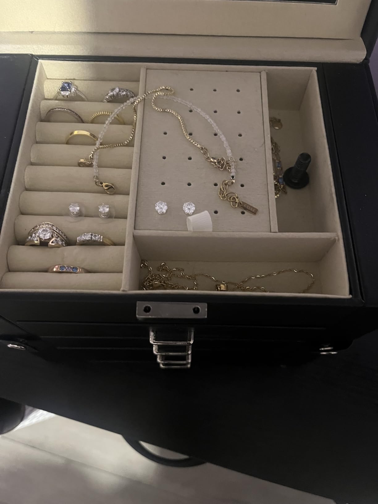 Frebeauty 6-Layer Jewelry Box for Women,Large Jewelry Organizer with Drawer customer photo 1
