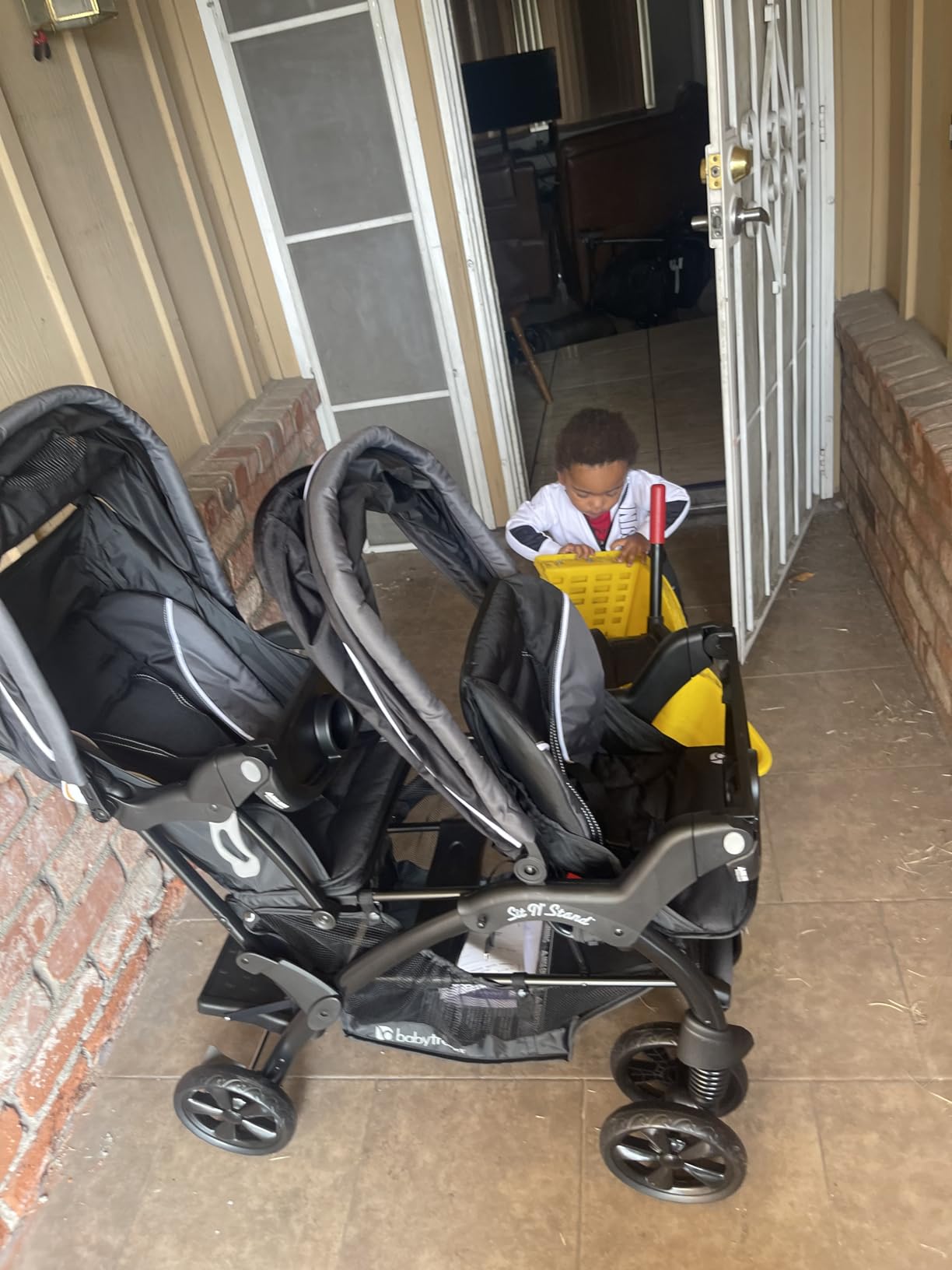 Baby Trend Sit N’ Stand® Double Stroller, Desert Blue customer photo 1
