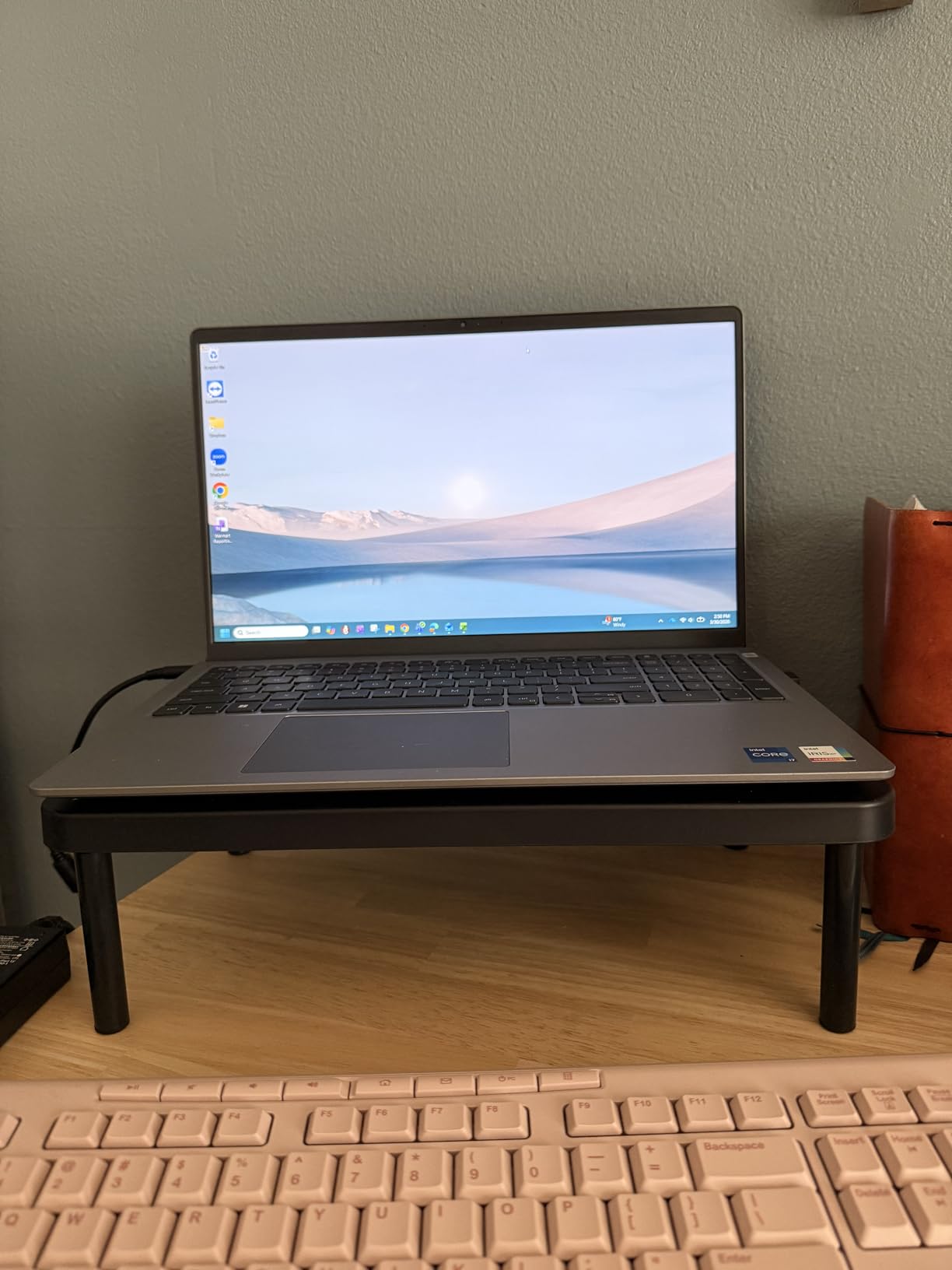 WALI Computer Monitor Stand for Desk, Adjustable Laptop Riser, up to 44 lbs | Monitor Riser Under-Desk Storage, Fits Monitors, Laptops, Printers, for Home, Office, School Supplies (STT003), 1 Pack, Black customer photo 1