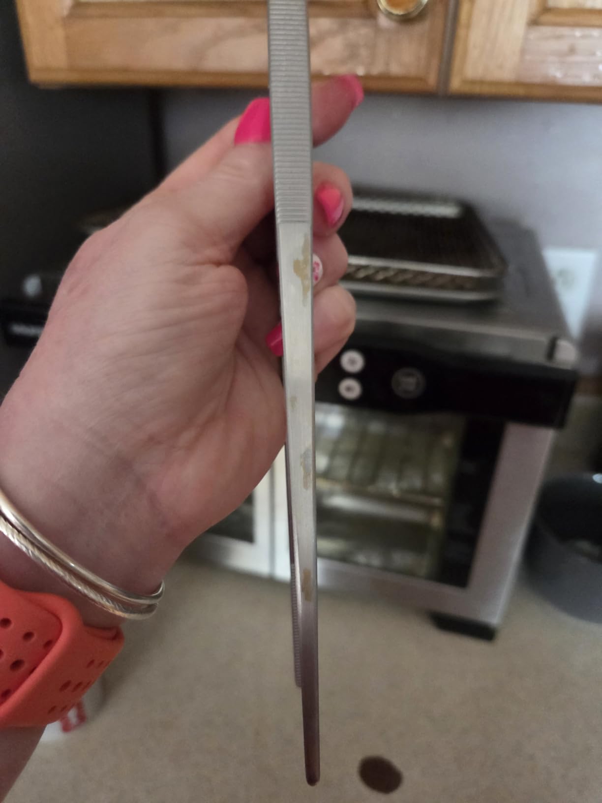 JETKONG 2 Pcs 12-Inch Kitchen Tweezers Fine Tweezer Tongs, Extra-Long Stainless Steel Cooking Tweezers (Silver) customer photo 2