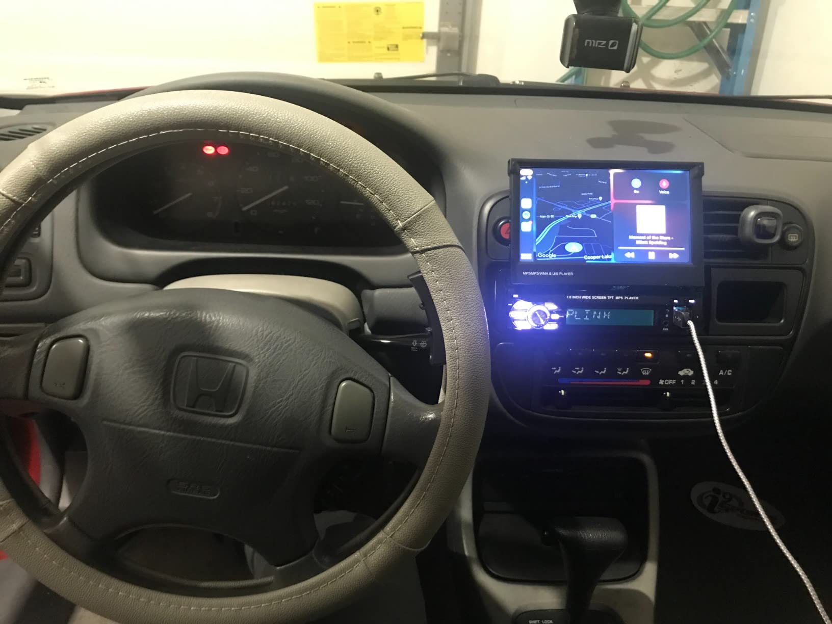 Podofo Single Din Carplay Car Stereo with Bluetooth AHD Backup Camera, 7 Inch flip Out Touch Screen Car Radio MP5 Player Support Android Auto, Mirror Link, USB, TF, FM Radio, Aux-in, SWC customer photo 1