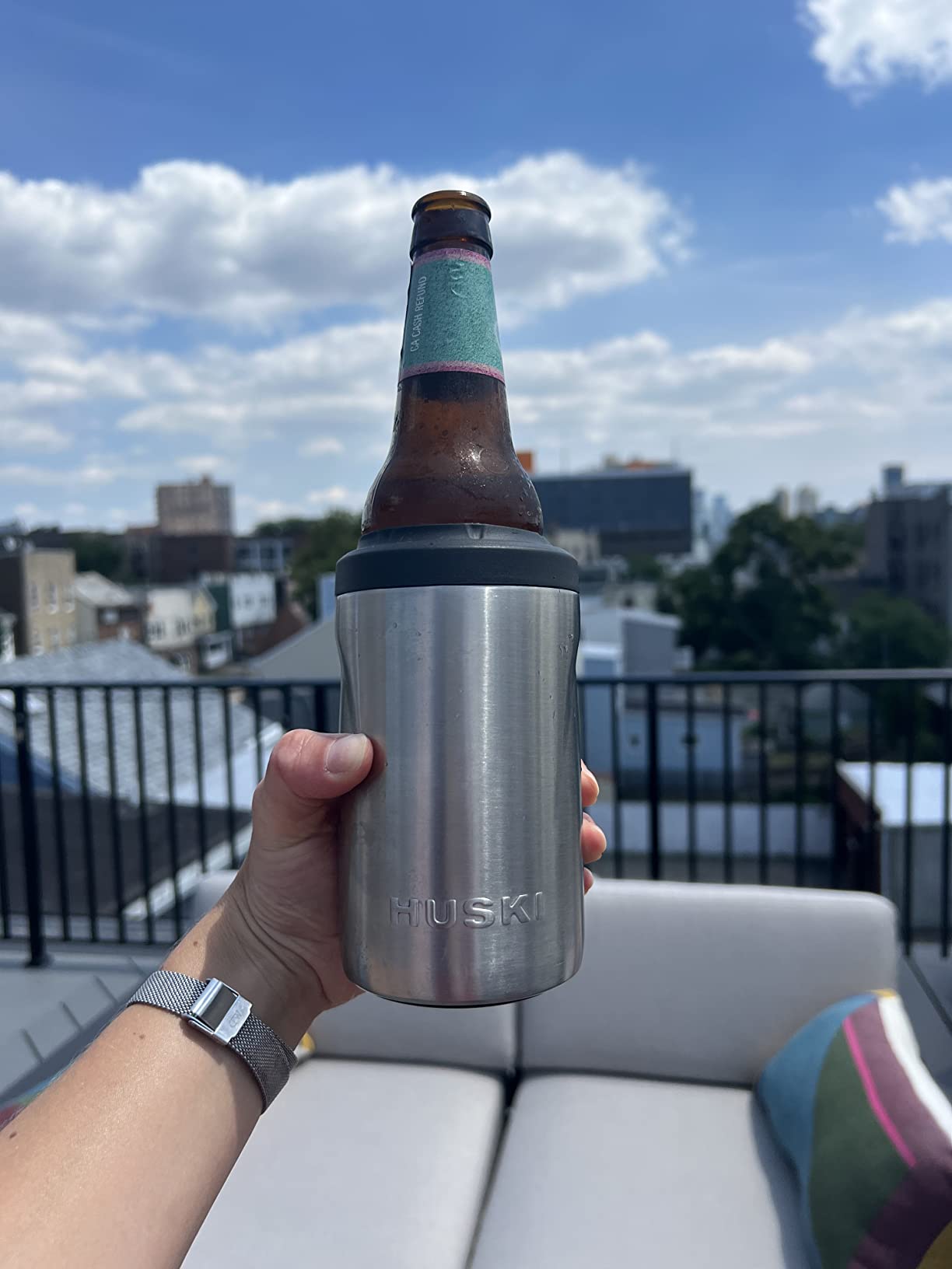 Huski Beer Cooler 2.0 | NEW | Premium Can and Bottle Holder | Triple Insulated Marine Grade Stainless Steel | Detachable 3-in-1 Opener | Works as a Tumbler | Best Gifts for Beer Lovers (Black) customer photo 2