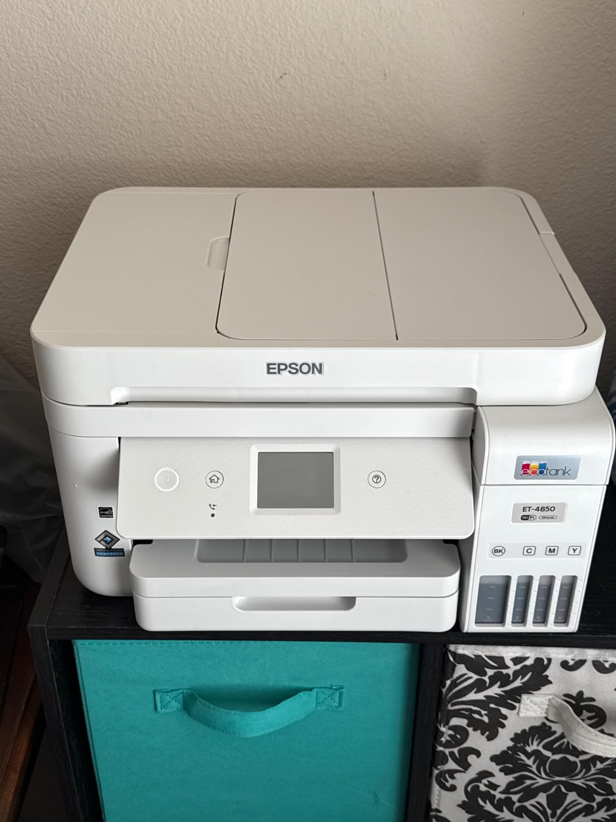 Epson EcoTank ET-4850 Wireless Color All-in-One Supertank Printer - White customer photo 2