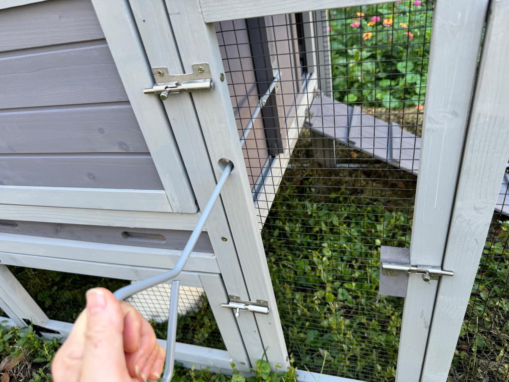 Aivituvin Chicken Run Chicken Coop Expansion Pen 71in,Outdoor Enclosure Playpen for Chicken, Rabbit, Duck, Cats, Chicken Run Only (Black, AIR29) customer photo 1
