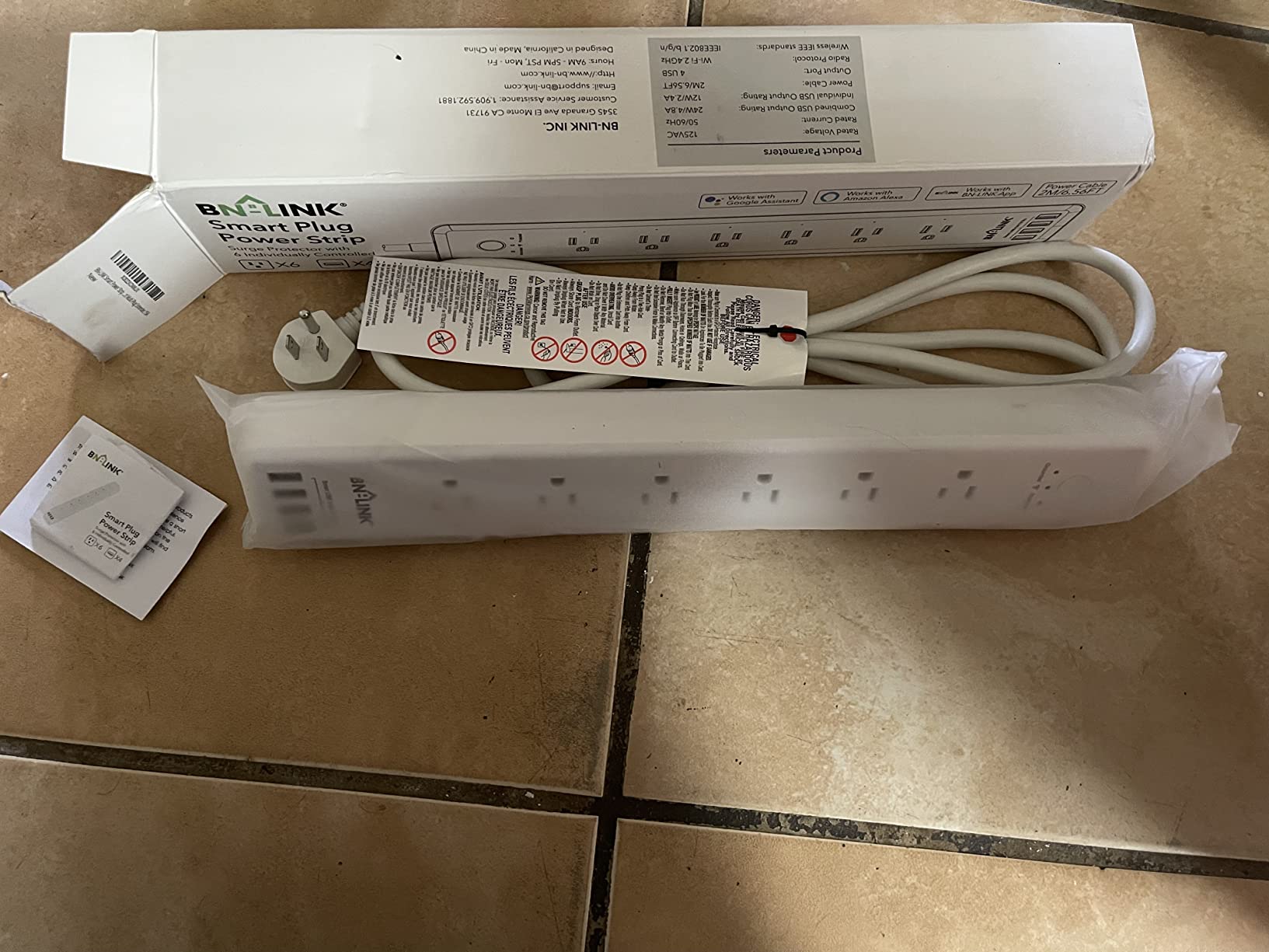 BN LINK Smart Plug Power Strip,Surge Protector with 6 Individually Controlled Smart Outlets, 4 USBs (incl. 20W USB-C), Compatible with Alexa and Google Home customer photo 1