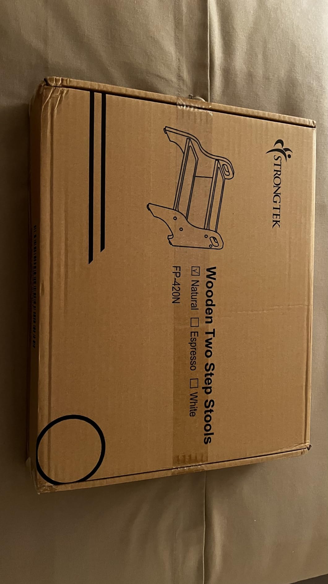 StrongTek Wooden Toddler 2 Step Stool, 350 lb, Non-Slip, Natural customer photo 2