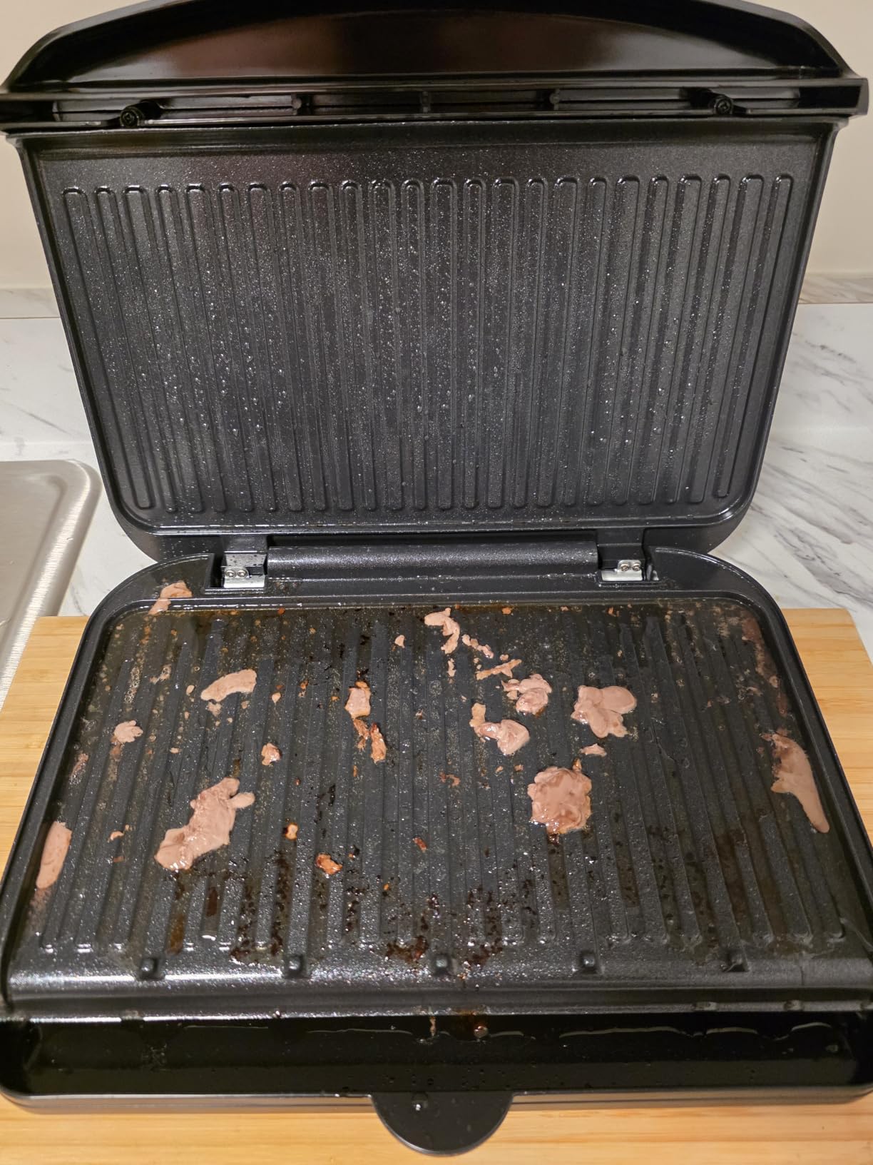 George Foreman Compact 2-Serving Electric Indoor Grill and Panini Press for 1–2 People, Classic Plates, Black customer photo 1