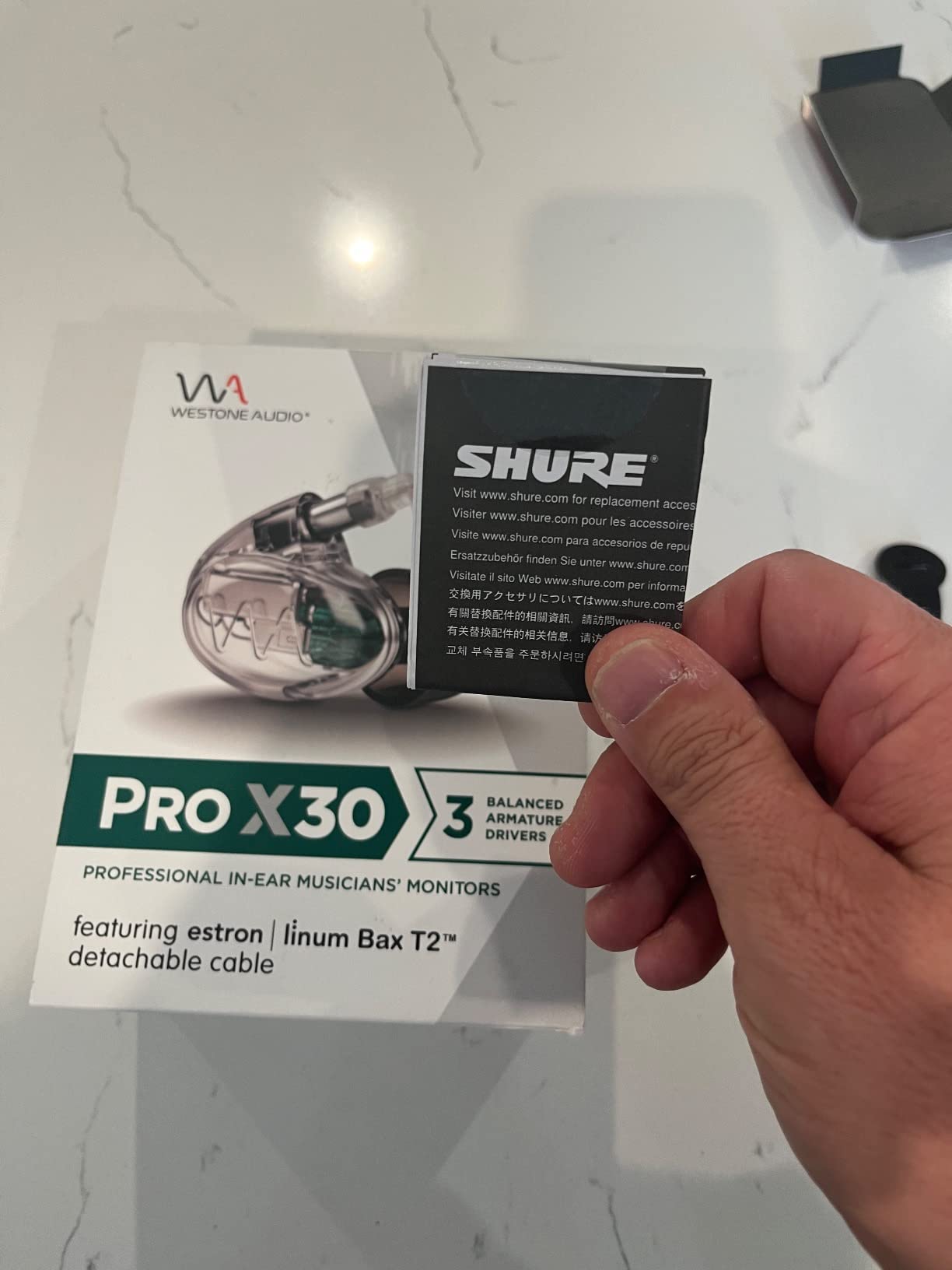 Pro X30 IEM Earphones - Three-Driver Noise Isolating Musician in-Ear Monitor Wired Earbuds customer photo 1