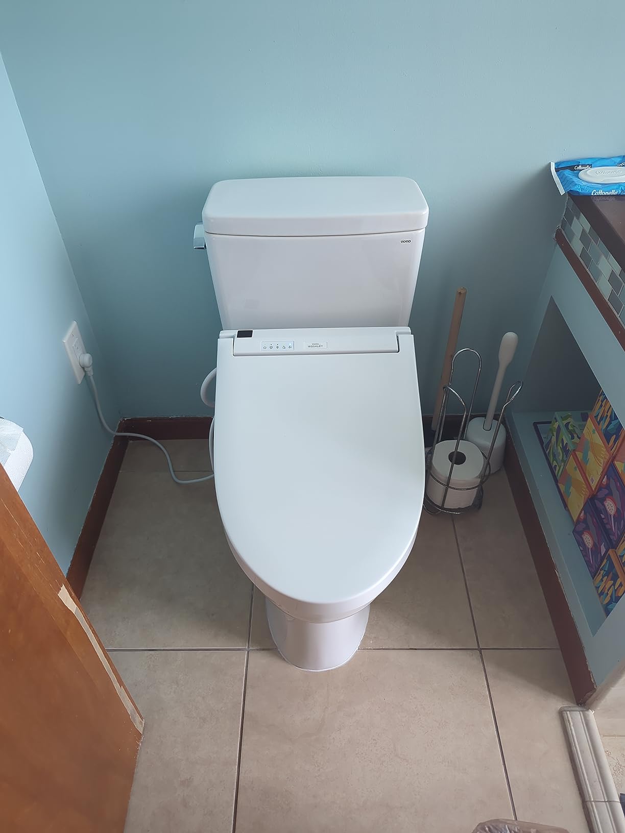 TOTO Drake Two-Piece Elongated 1.6 GPF Universal Height TORNADO FLUSH Toilet with CEFIONTECT, Cotton White - CST776CSFG#01 customer photo 1