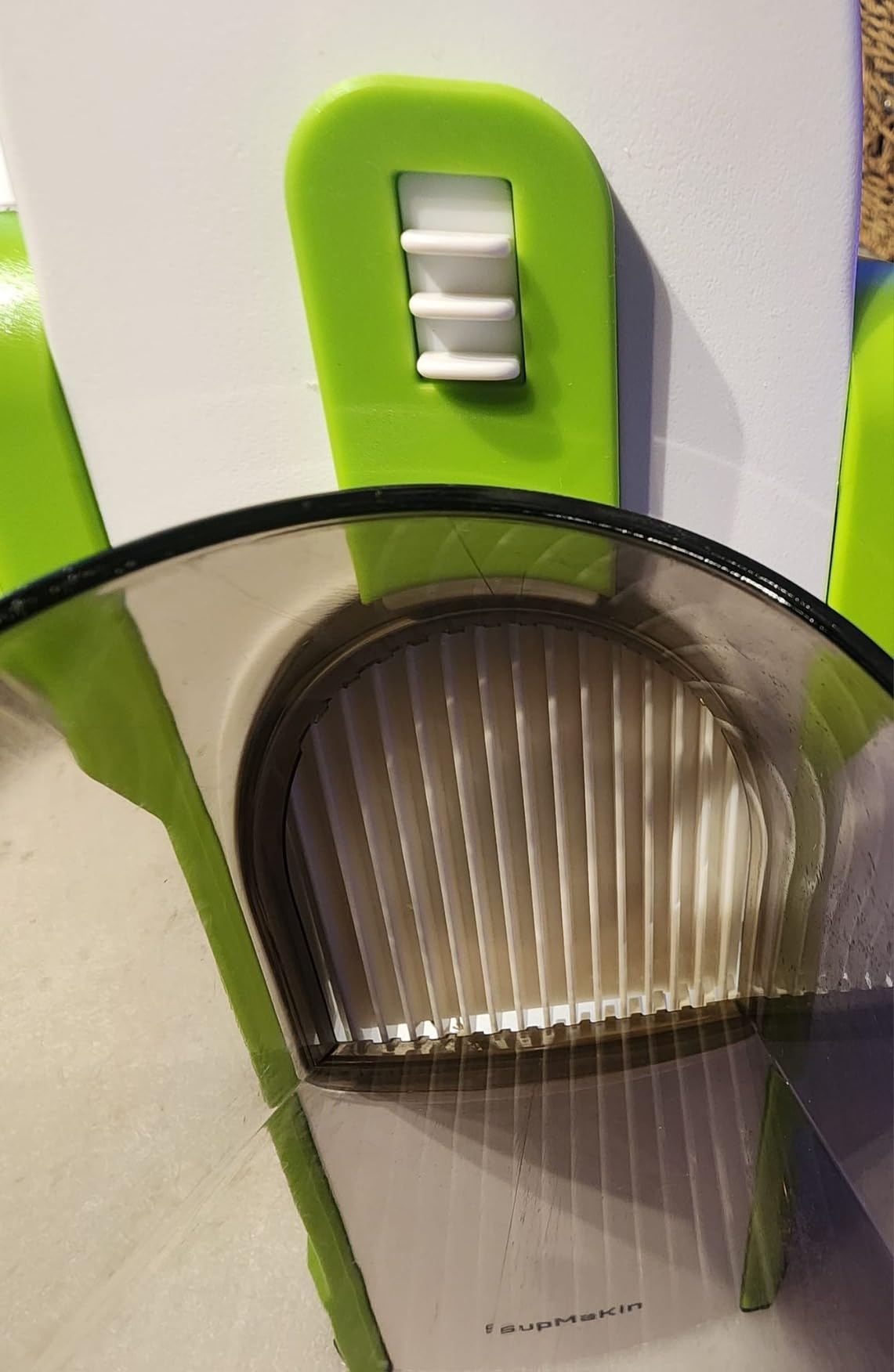 SupMaKin Safe Mandoline Slicer for Kitchen, Adjustable Potato Slicer 1-8 mm | 4 Modes Slice, Strips, Julienne Dicer, Vegetables Slicer Fry Food Cutter, Stainless Steel Blades, Foldable Dishwasher Safe, Gifts customer photo 1