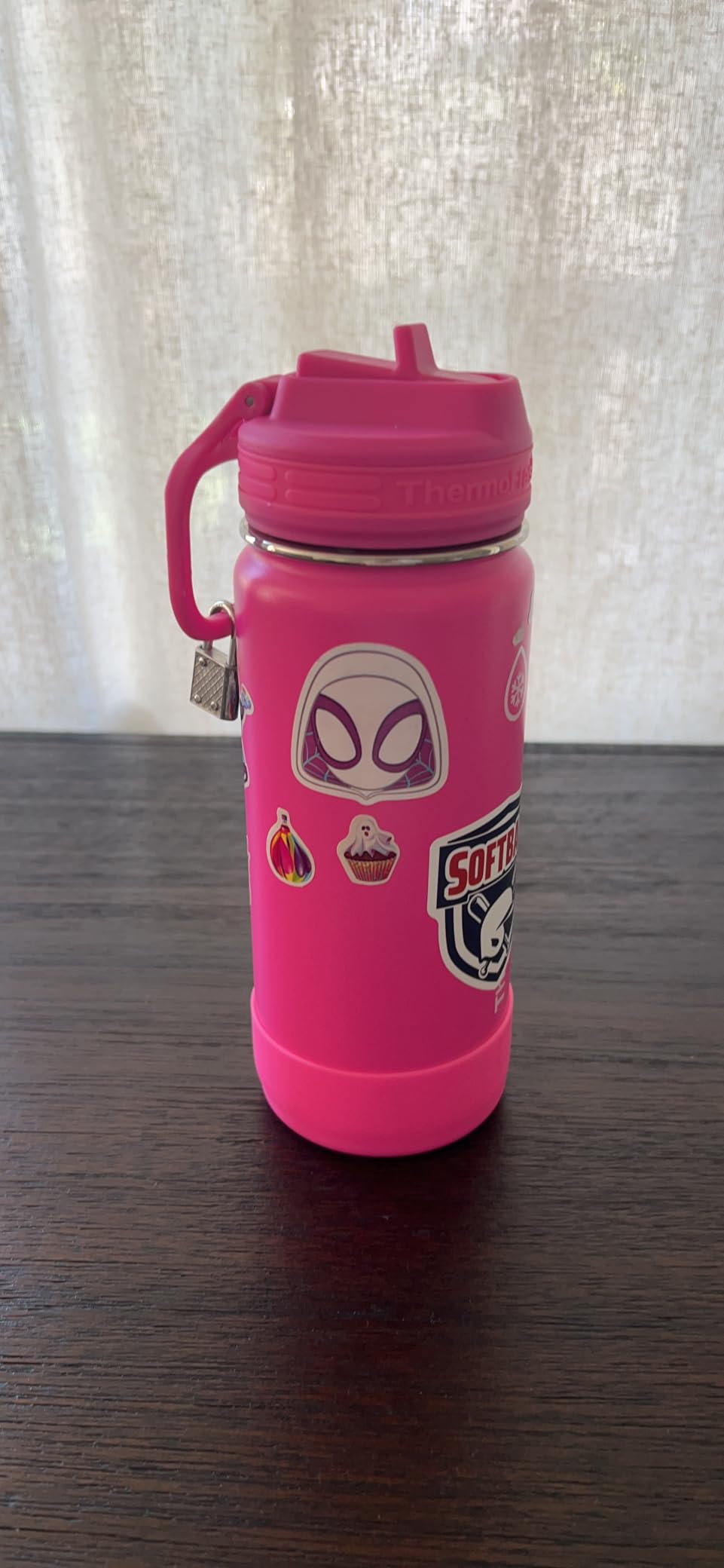 ThermoFlask Kids 16 oz Insulated Water Bottles with Straw Lid BPA-Free Stainless Steel Leakproof & Spill-Proof Design Easy Clean Wide Mouth 2-Pack for School, Sports, Playdates, Purple/Orange customer photo 2