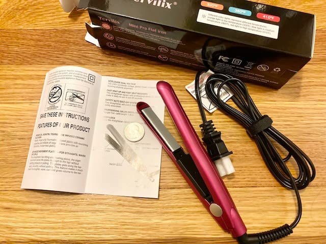 Terviiix Mini Flat Iron for Short Hair, 1/2 Inch, Black customer photo 1