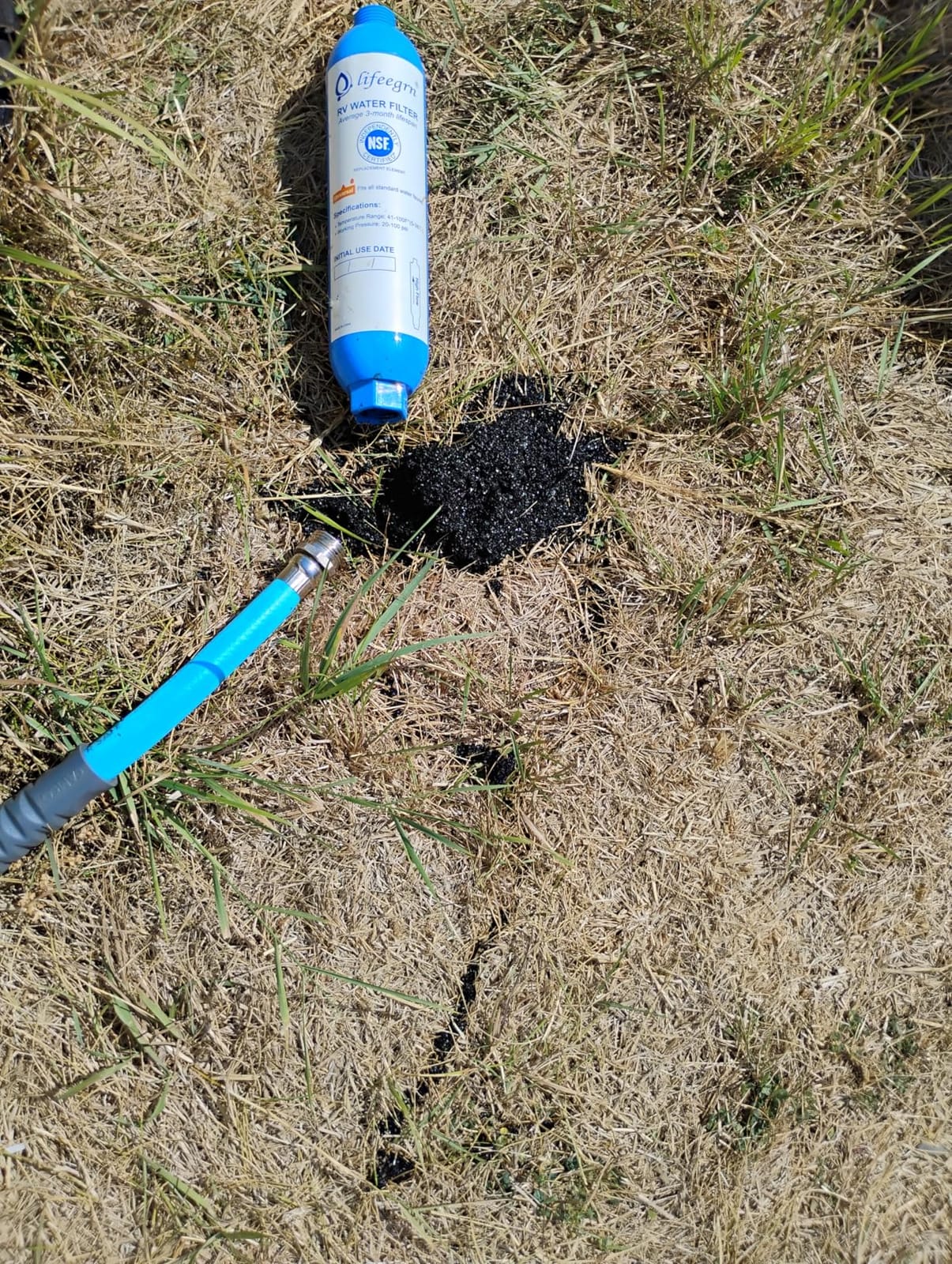 lifeegrn RV Water Filter with Hose Protector - Inline Water Filter, Blue customer photo 2