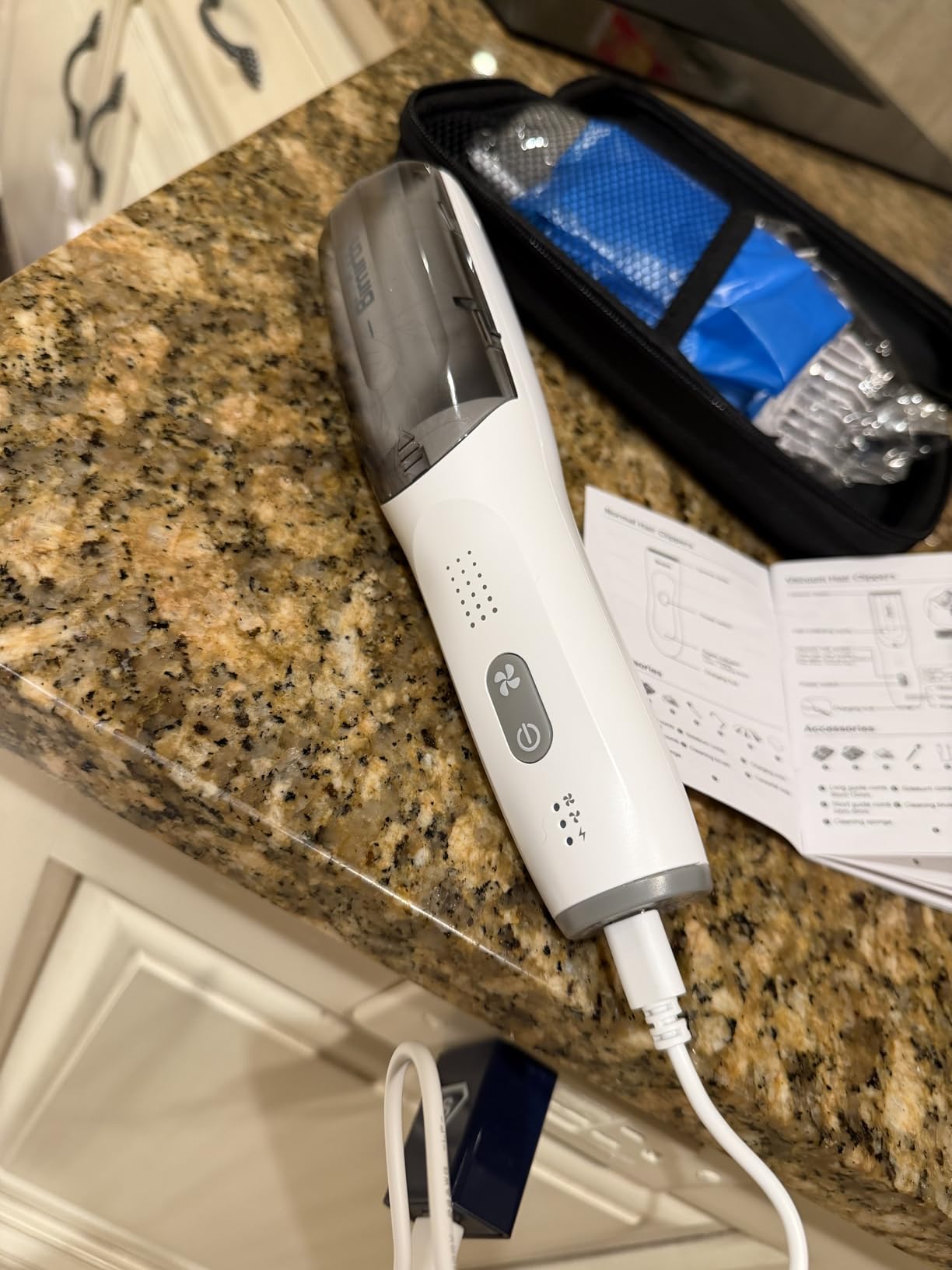 Bimirth Baby Hair Clipper with Vacuum - Hair Trimmer for Kids and Toddlers - Waterproof, Rechargeable, Cordless Hair Cutting Machine for Children (with Bag) customer photo 1