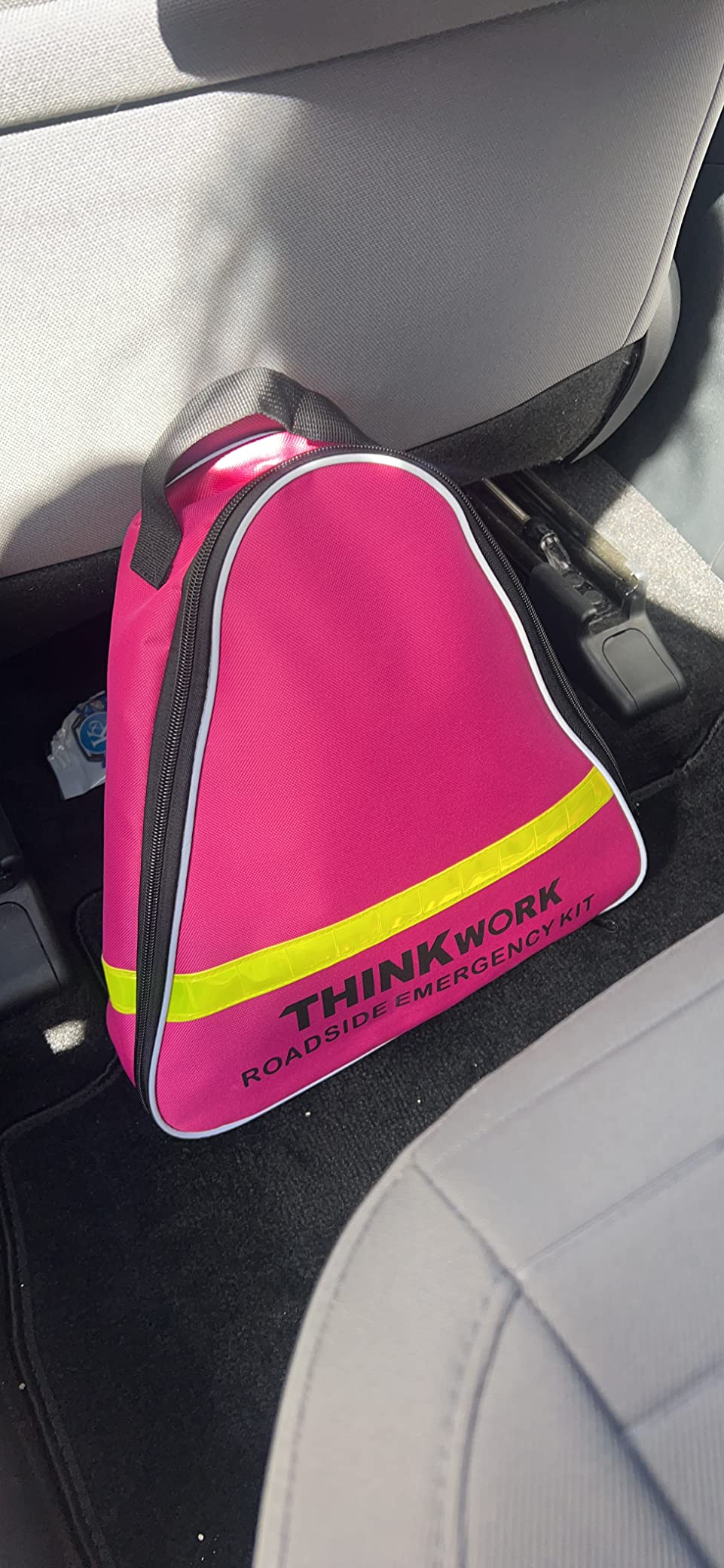 THINKWORK Car Emergency Kit for Teen Girl and Lady's Gifts, Pink Emergency Roadside Assistance kit with Digital Air Compressor, 10FT Jumper, First Aid Kit, and More Ideal Pink Car Accessories Tool -E7 customer photo 1